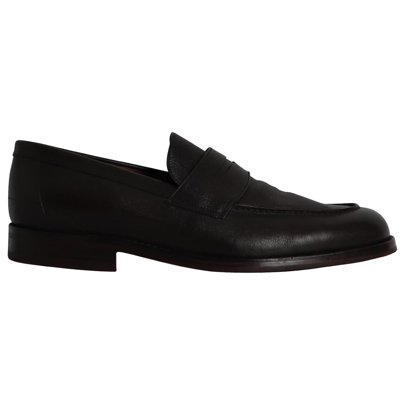 Mocassins-sabots Femme Soft Walk En Cuir Marron Foncé - Taille 10N (étroite), Talon Haut - Occasion