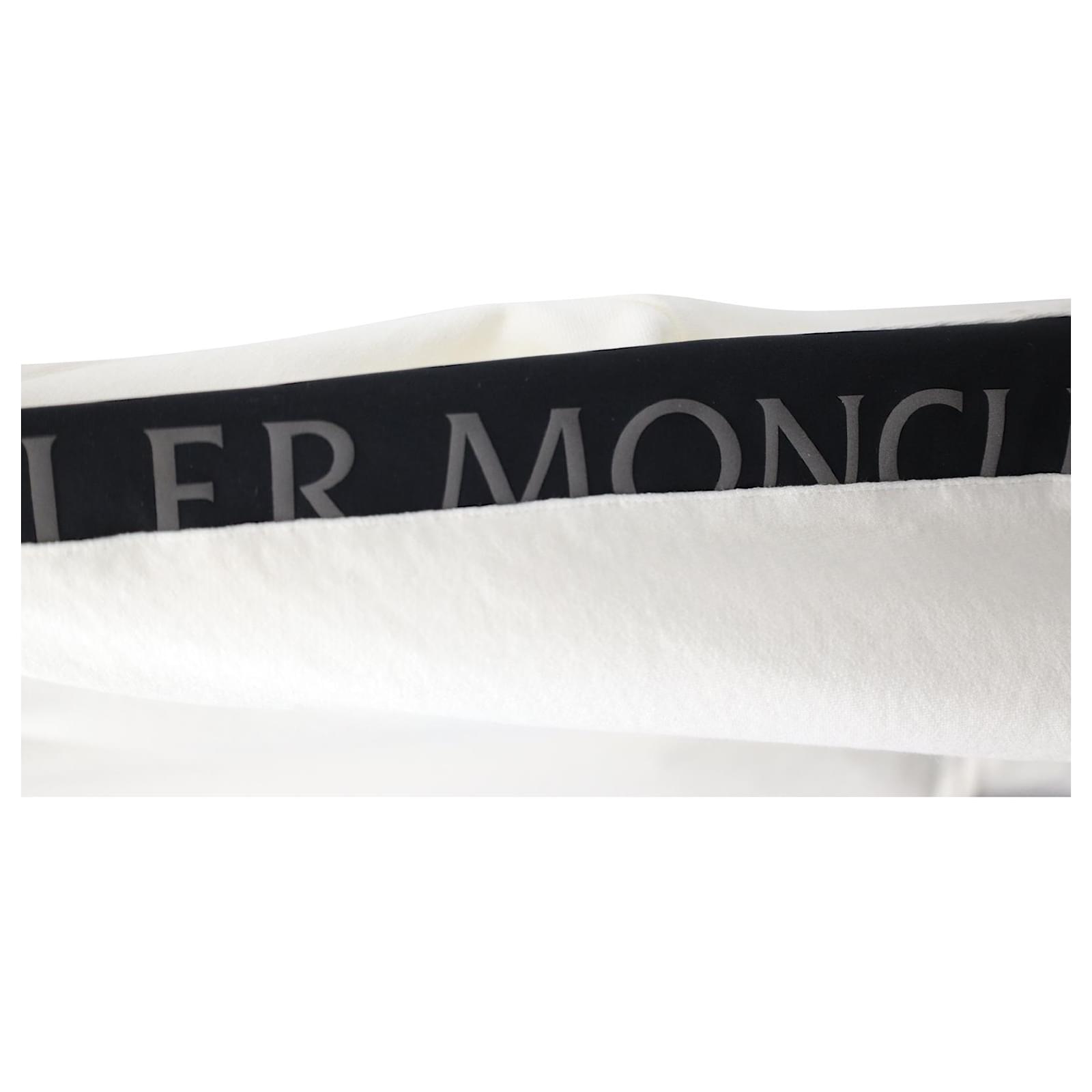 Moncler Logo Stripe Track Jacket in White Cotton Cream ref.876688 - Joli  Closet