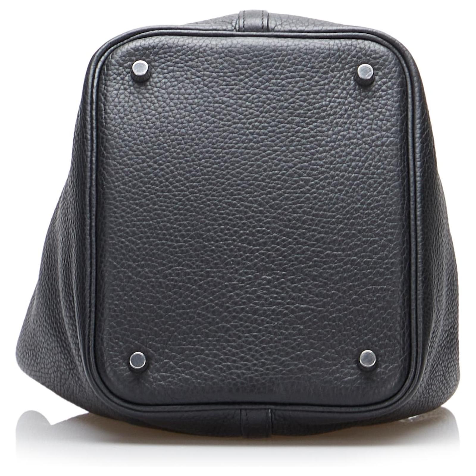Hermes Black Taurillon Clemence Picotin Lock 22 MM