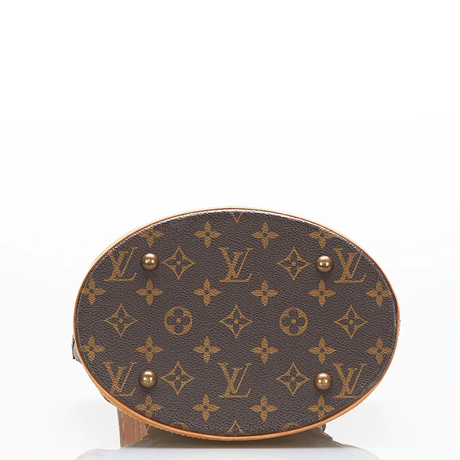 Louis Vuitton Monogram Petite Bucket with Pouch M42238 Brown Cloth