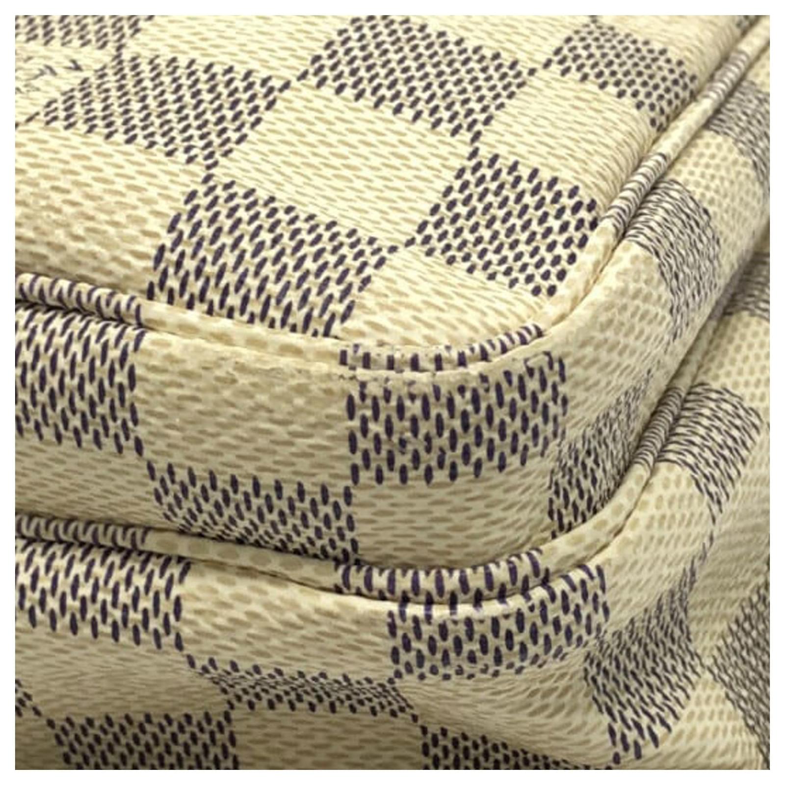 Louis Vuitton White Damier Azur Naviglio Blue Cloth ref.976345 - Joli Closet