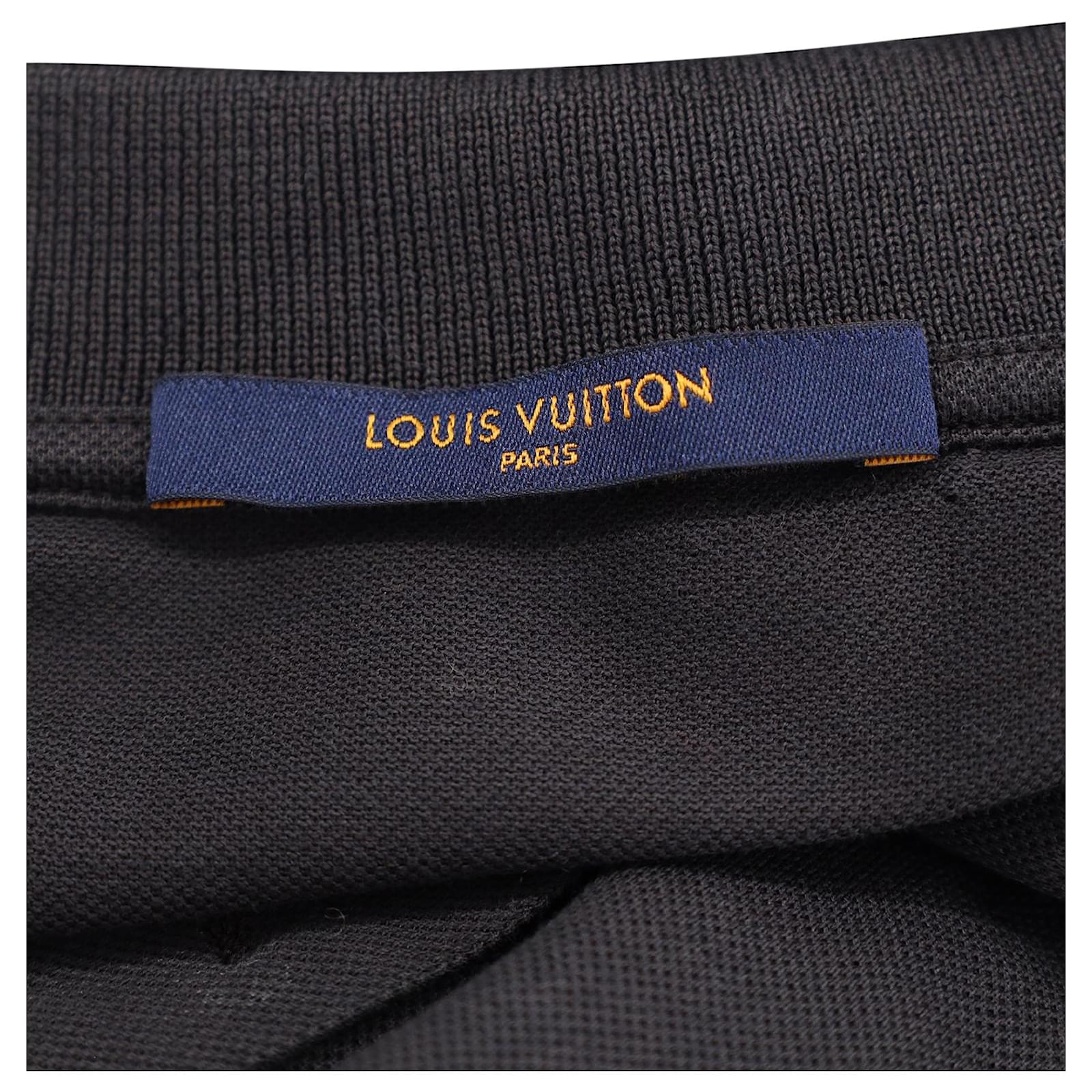 Louis Vuitton, Shirts, Louis Vuitton Classic Damier Pique Black Polo