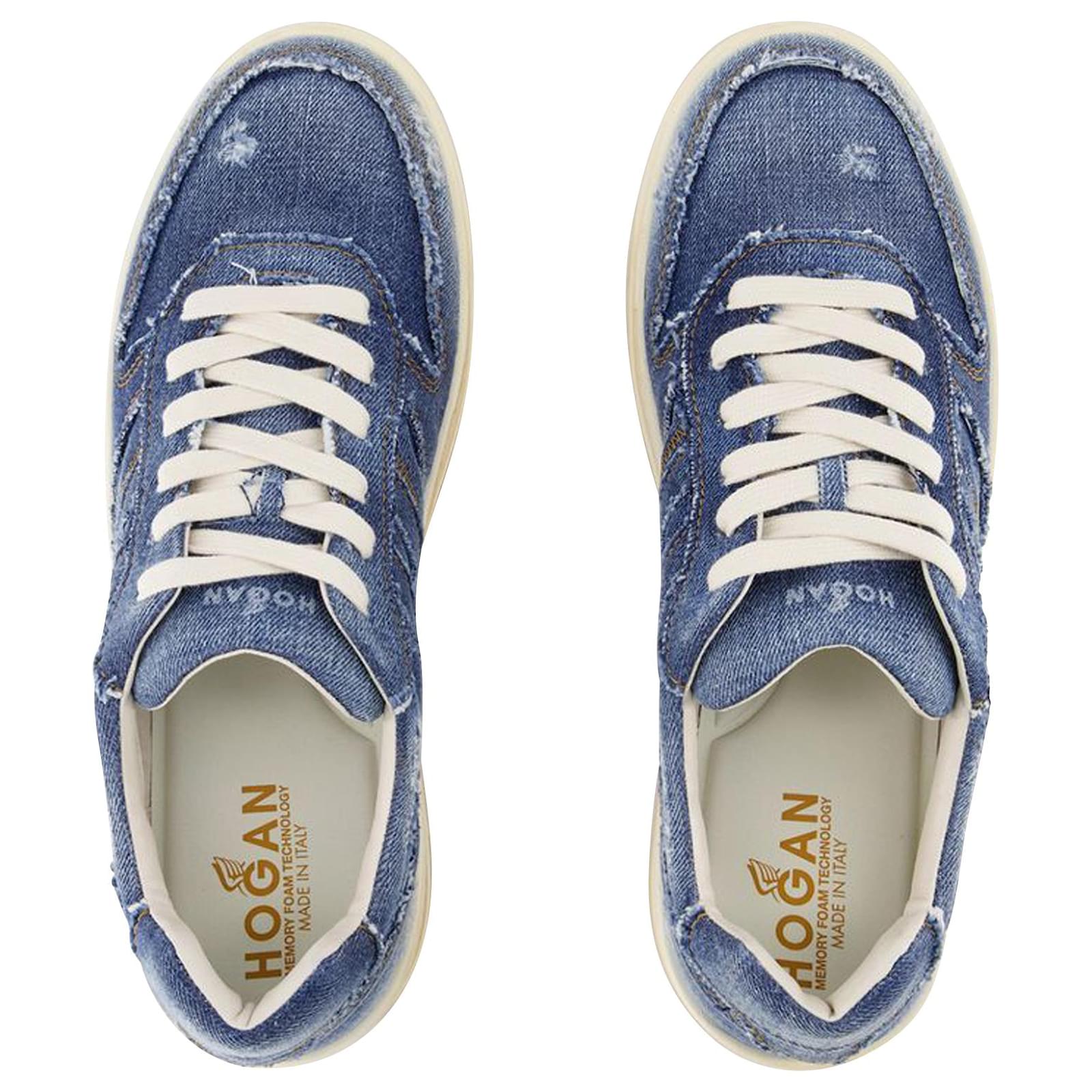 H630 Zapatillas Allacciato Hogan Azul Denim Cuero