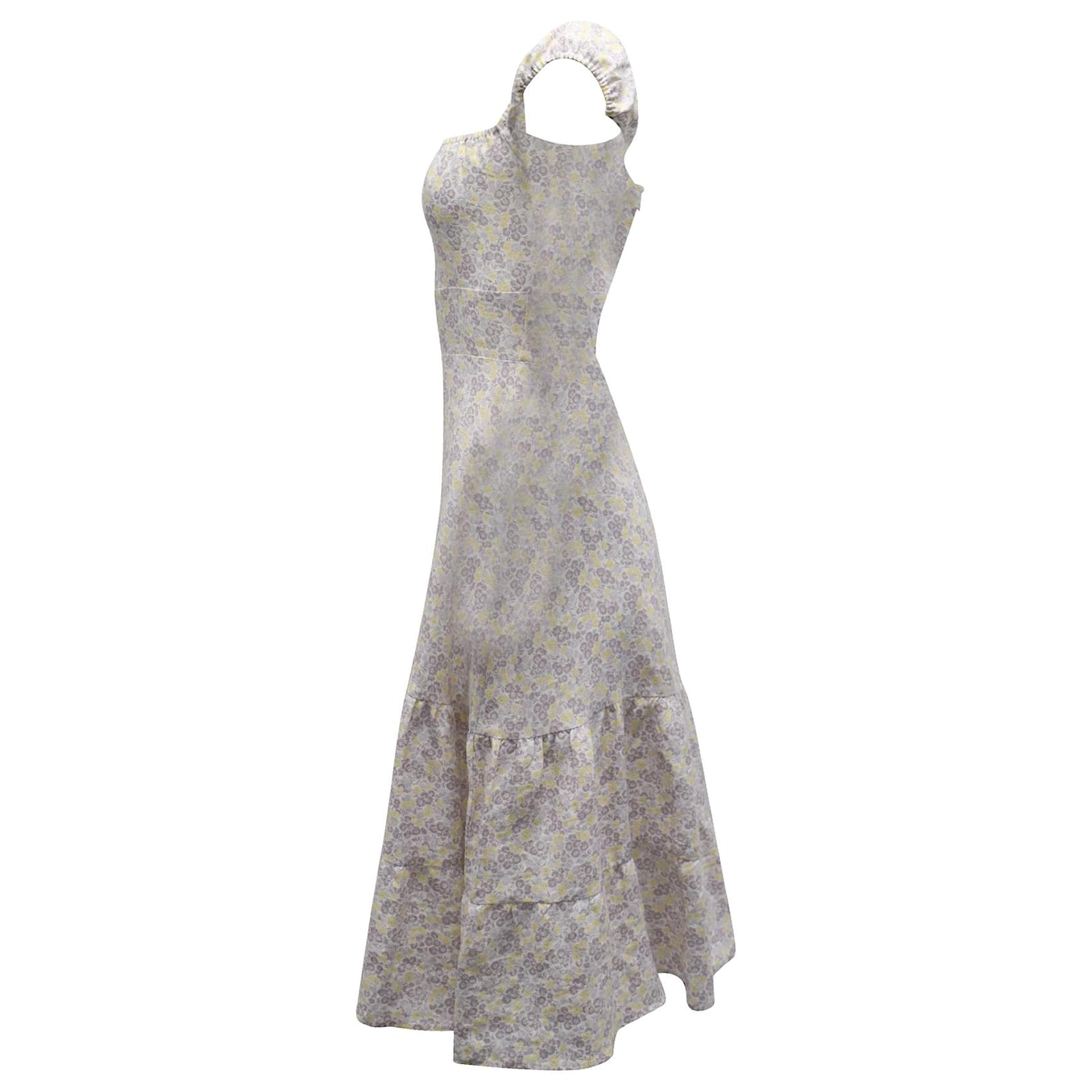 Reformation Toulouse Midi Dress in Floral Print Linen Python print  ref.JC879206 (Sold) - Joli Closet
