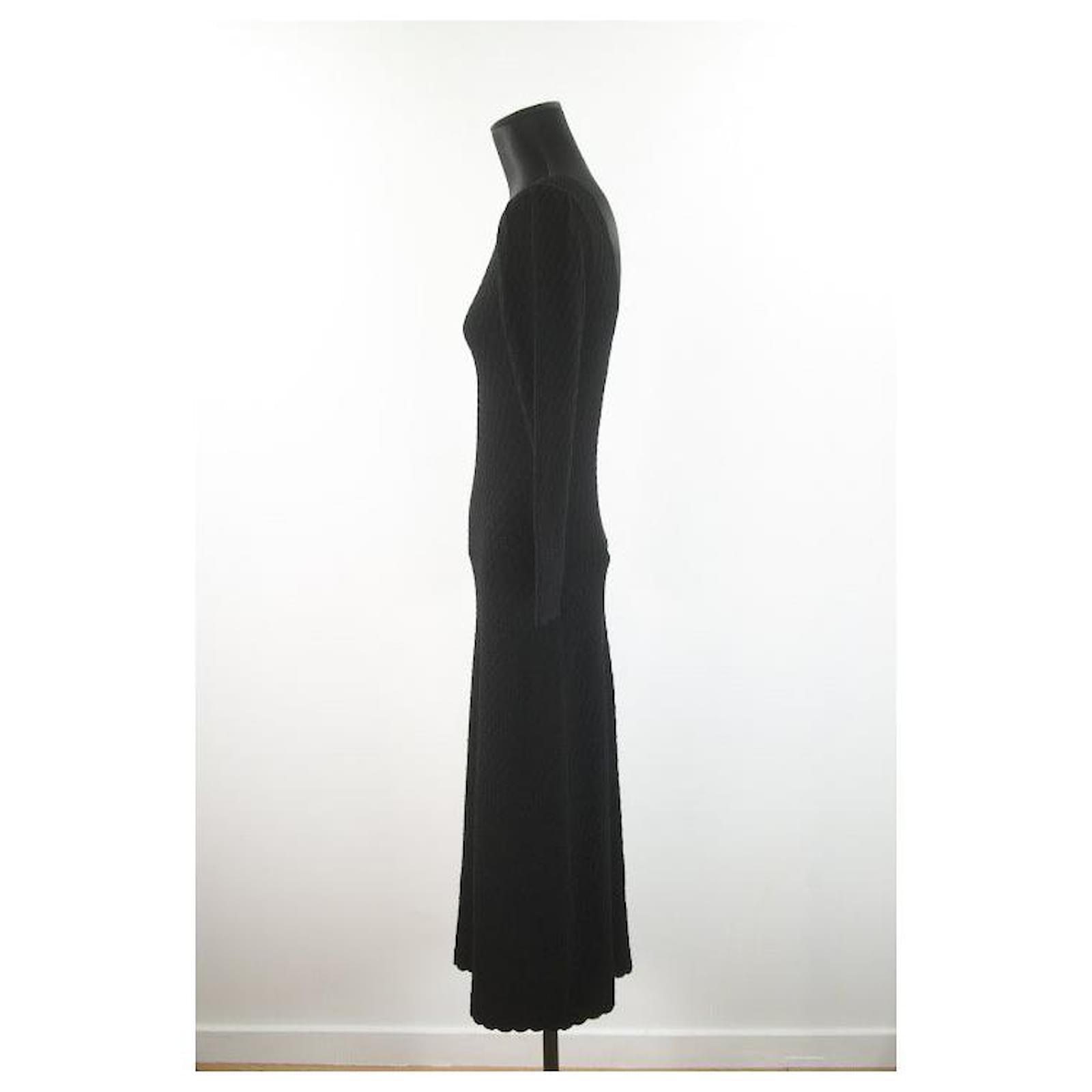 SéZane SEZANE Dress 38 Black Wool ref.879448 - Joli Closet