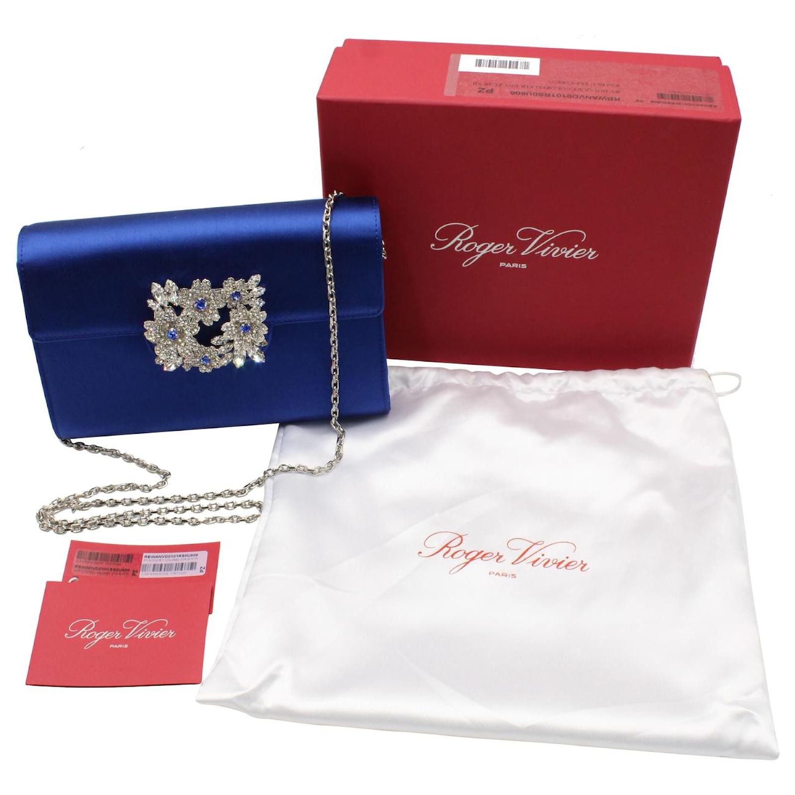 Roger Vivier RV Bouquet Strass Colored Buckle Mini Clutch