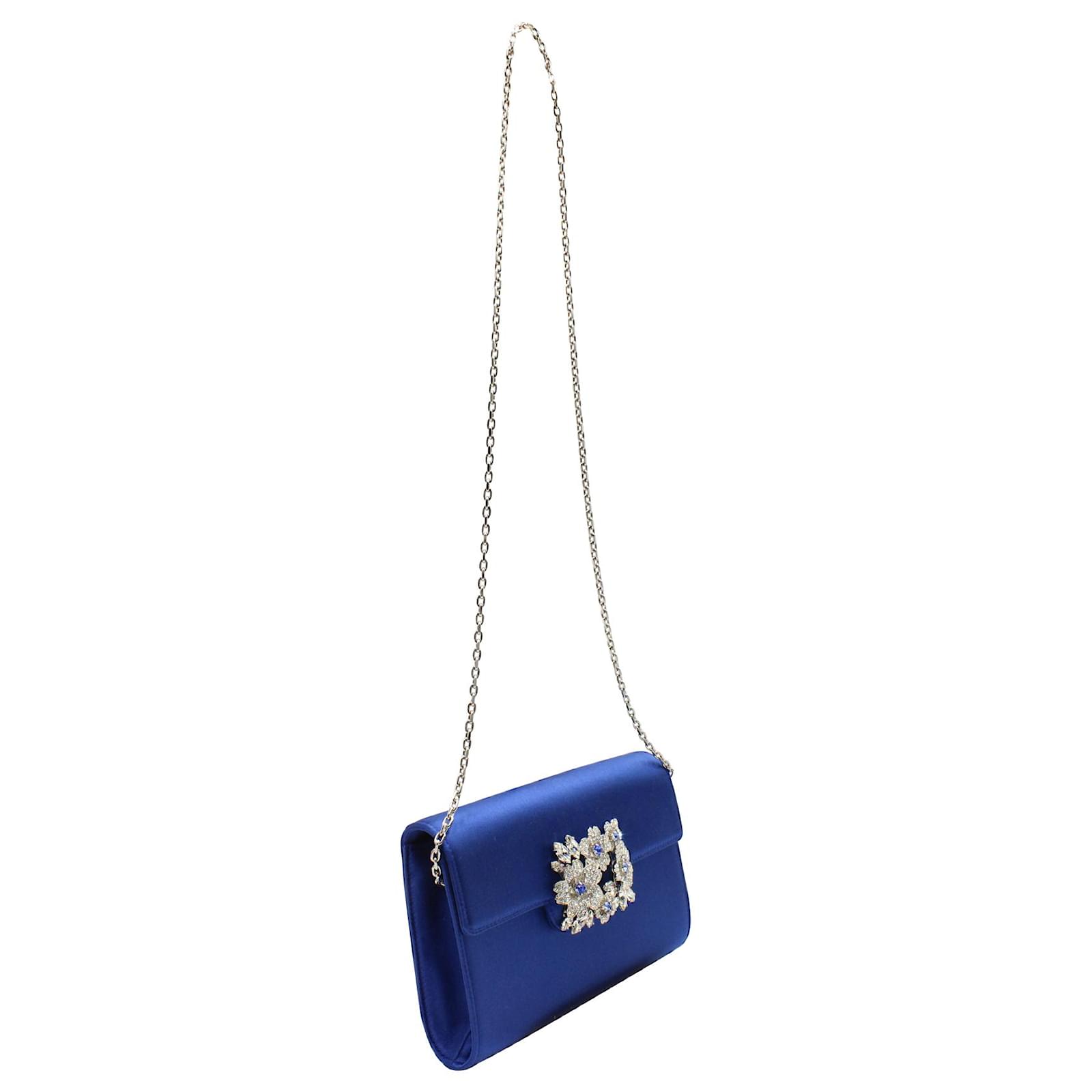 Roger Vivier RV Bouquet Strass Colored Buckle Mini Clutch