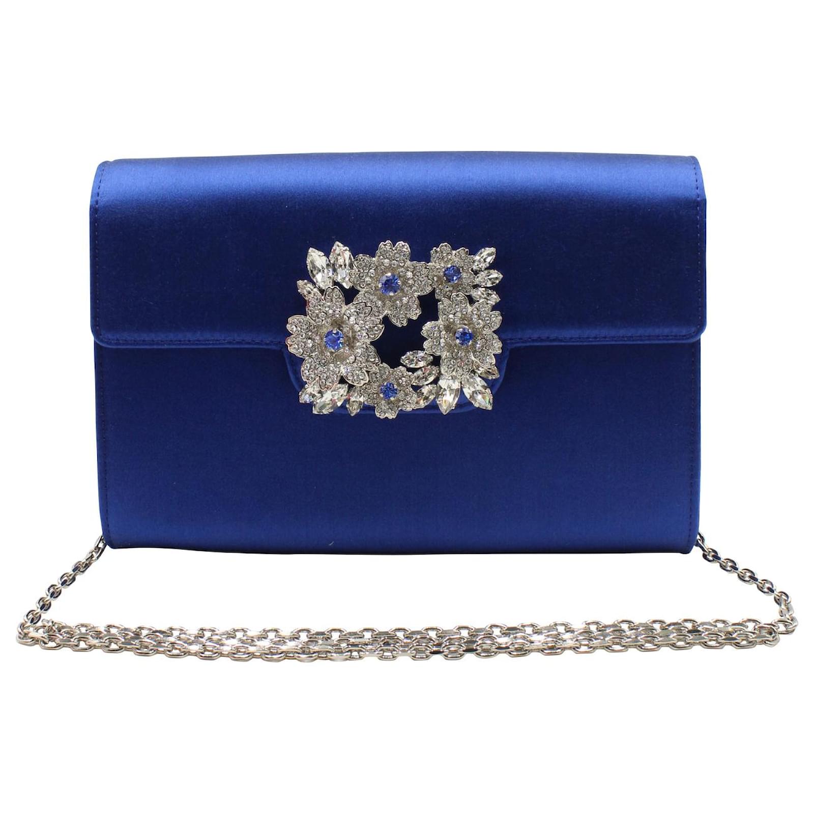 クラッチバッグ ROGER VIVIER RV BOUQUET SATIN CLUTCH Efflorescence Clutch in satin Pink Woman