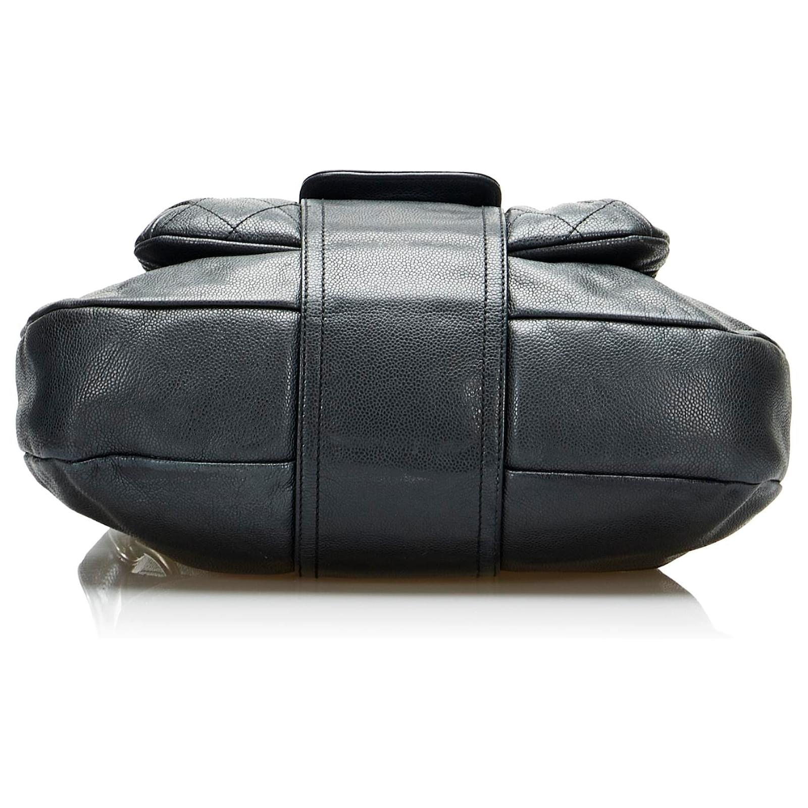 Chanel Black CC Rider Flap Satchel Leather ref.880567 - Joli Closet