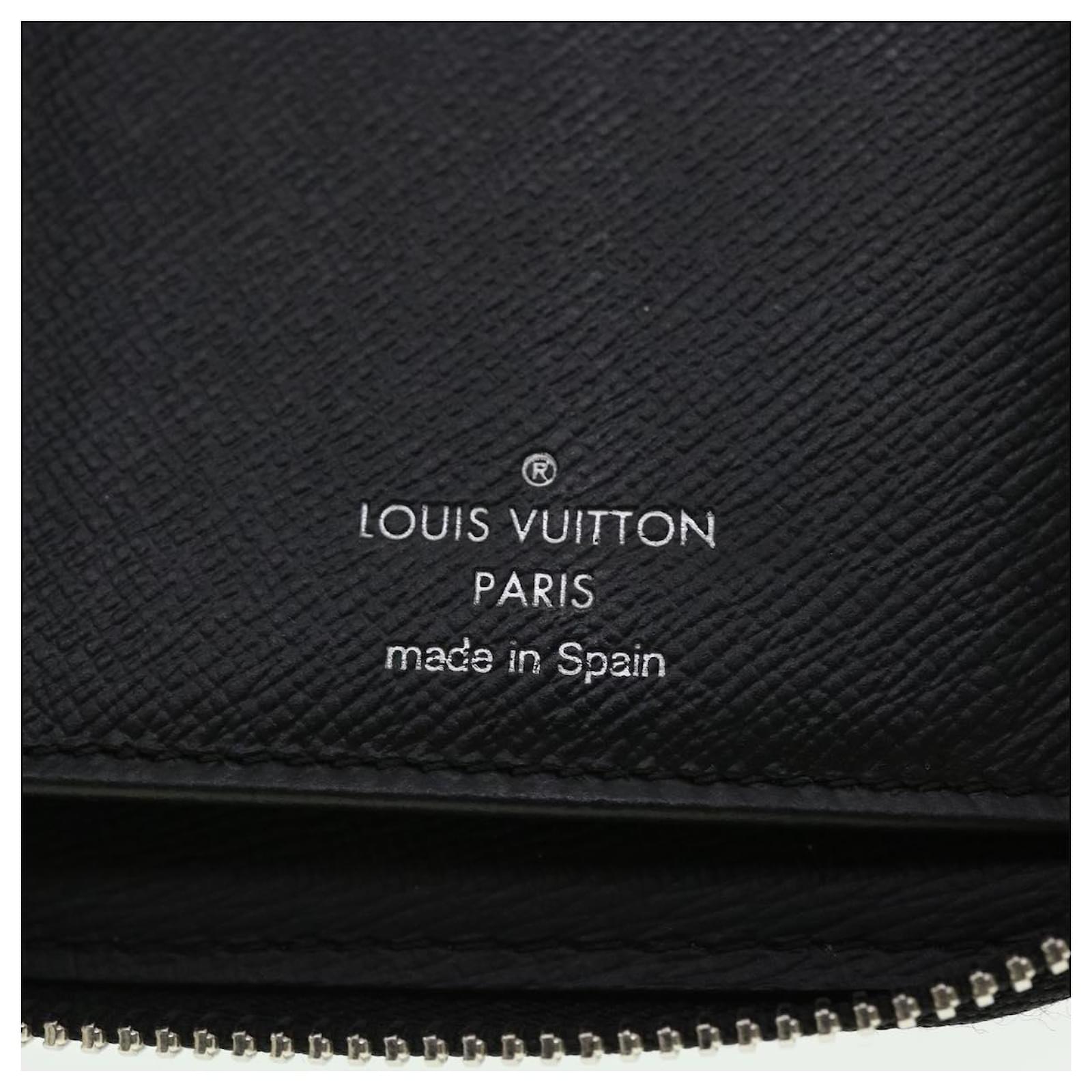 LOUIS VUITTON Damier Graphite Zippy Wallet Vertical Wallet N63095 LV Auth  22545