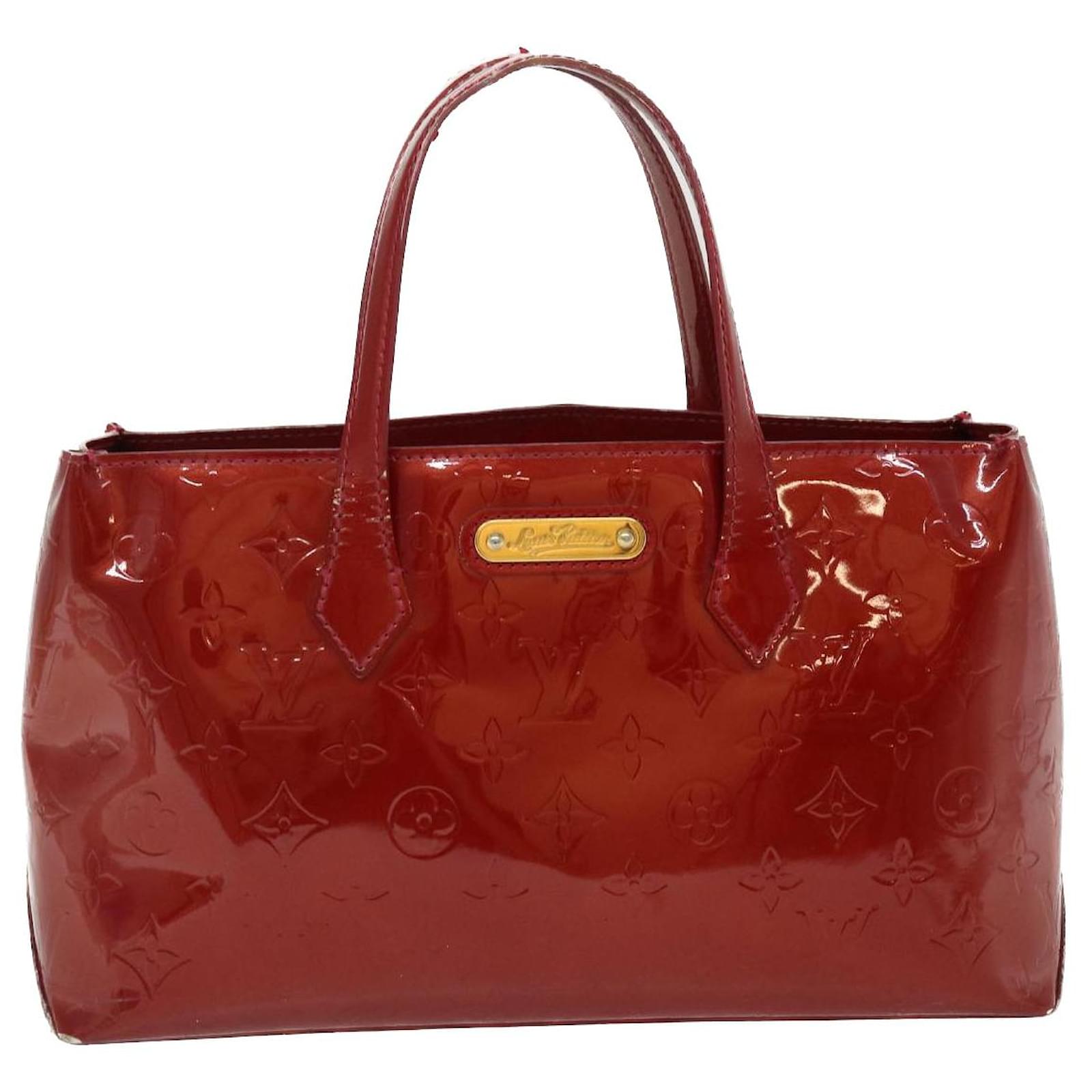 LOUIS VUITTON Monogram Vernis Wilshire PM Hand Bag Red M93642 LV Auth 39604  Patent leather ref.881130 - Joli Closet