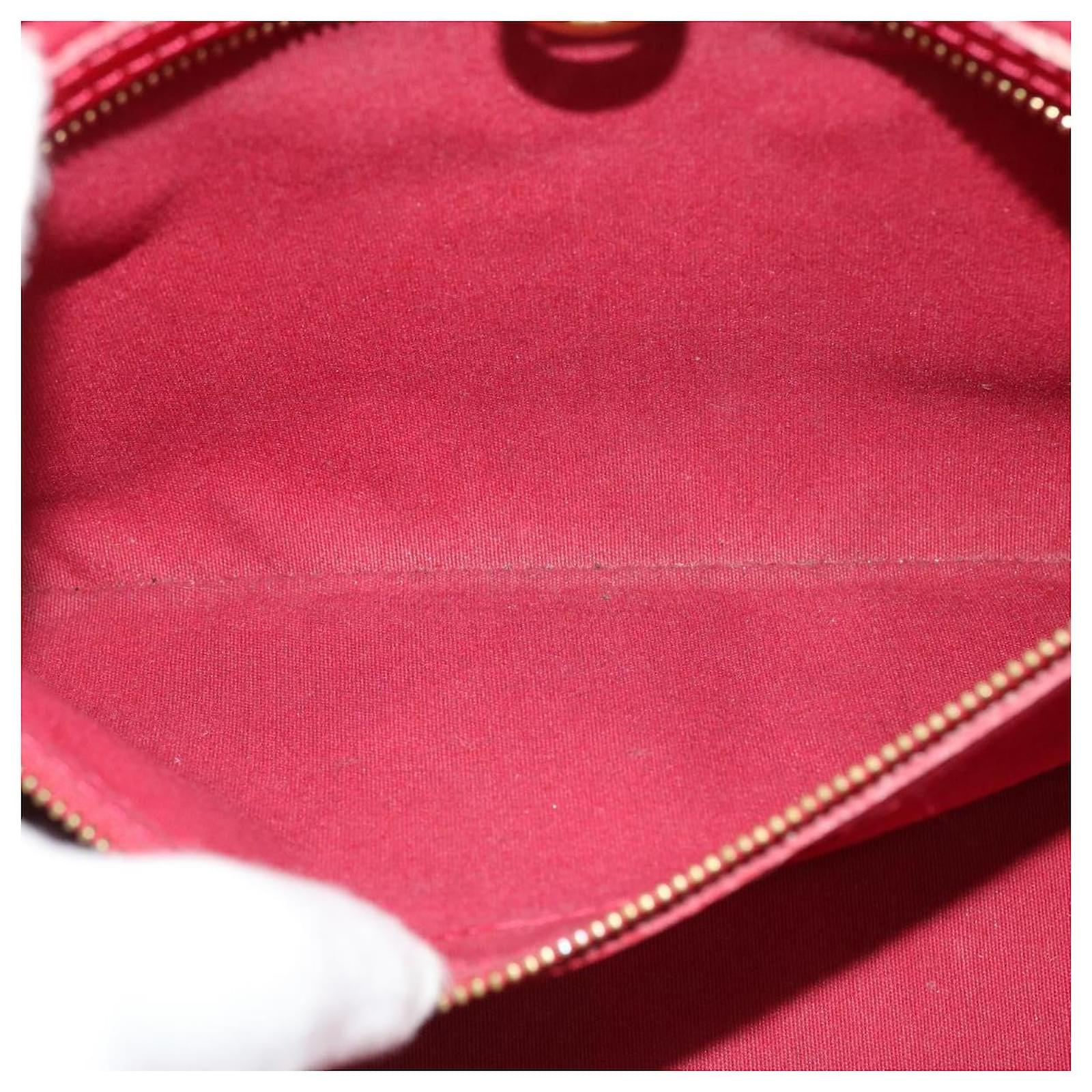 Auth Louis Vuitton Monogram Vernis Wilshire PM M93642 Handbag Pomme D'amour
