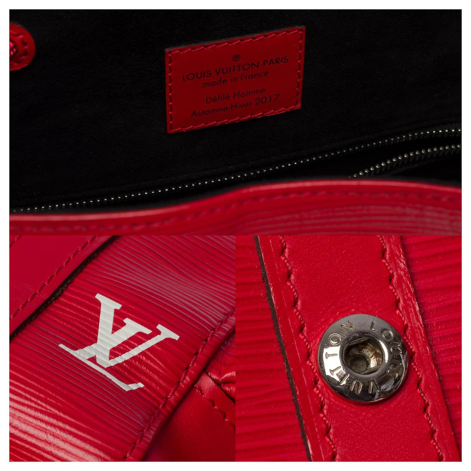 Louis Vuitton christopher pm supreme backpack in red epi