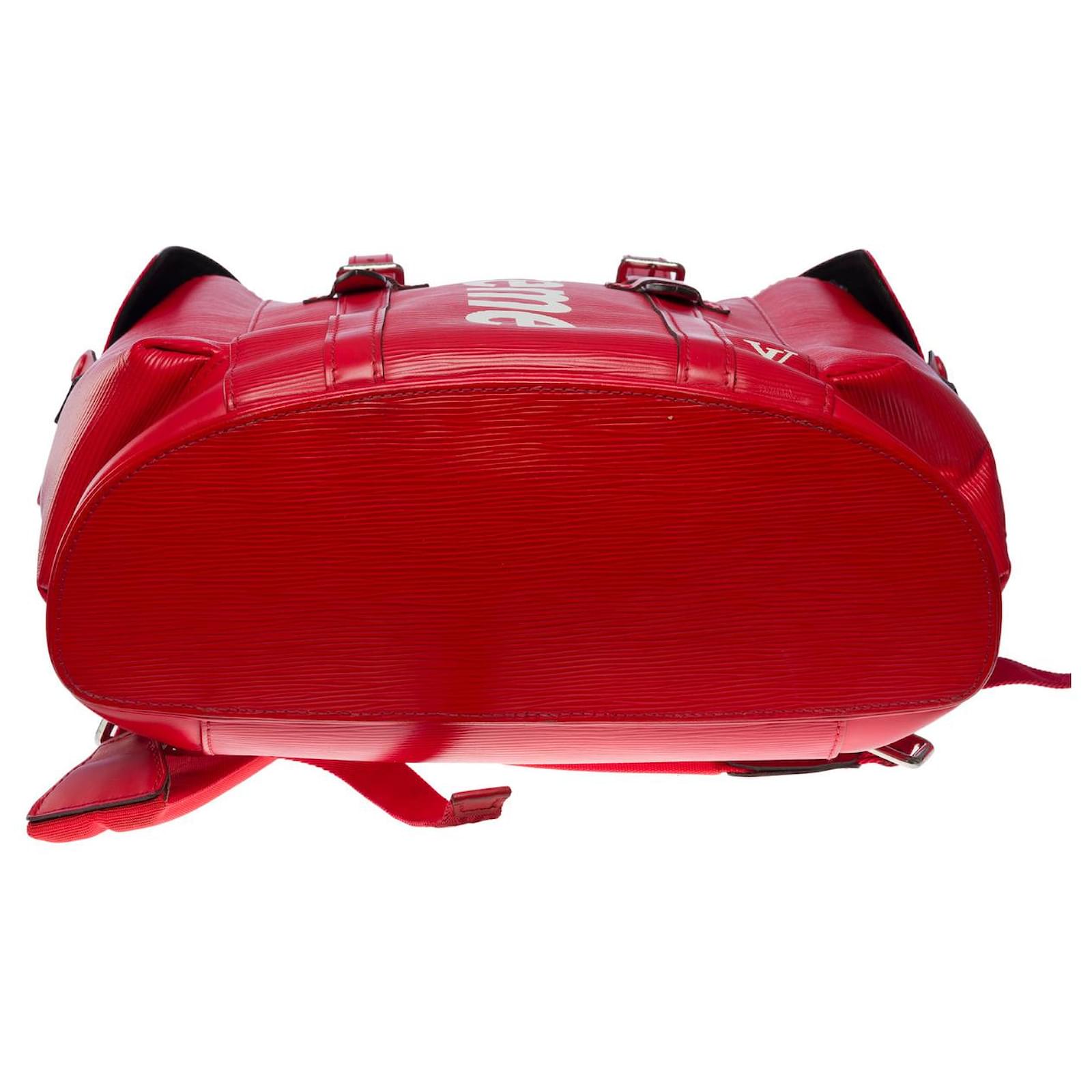 Mochila Louis Vuitton Supreme Roja