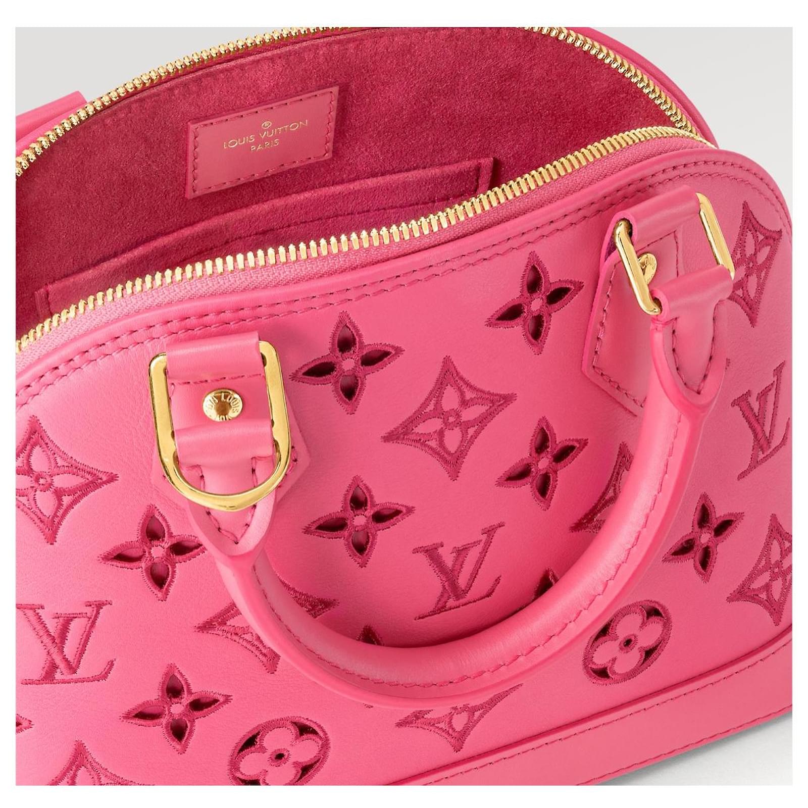 LV Alma Pink leather Broderie Anglaise animation