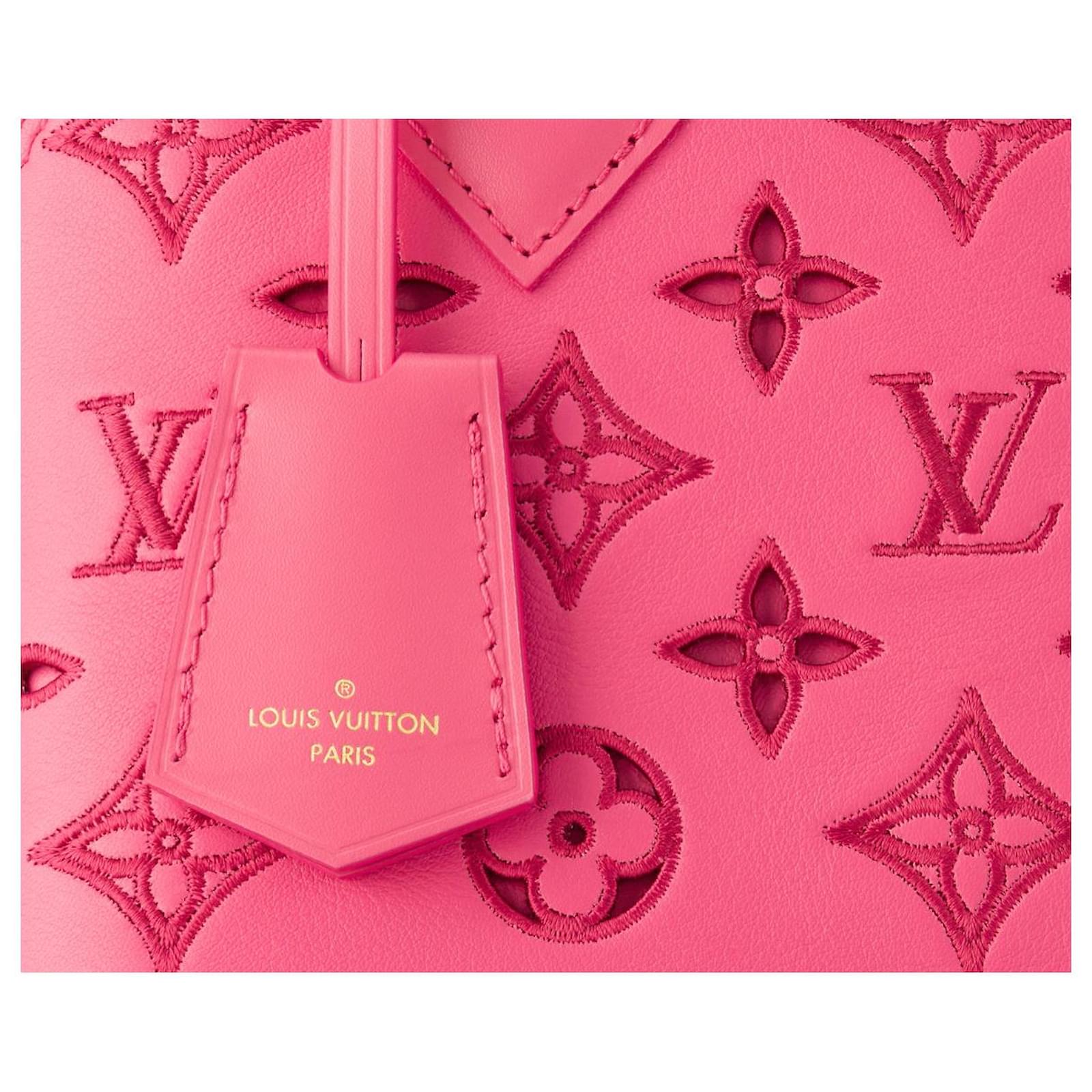 LV Alma Pink leather Broderie Anglaise animation