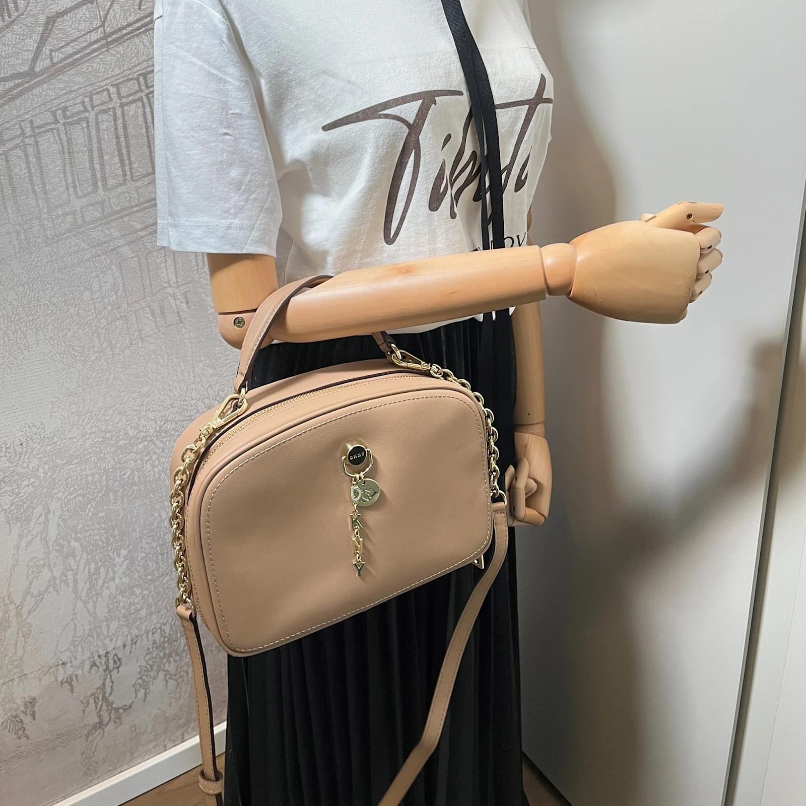 DKNY: crossbody bags for woman - Beige