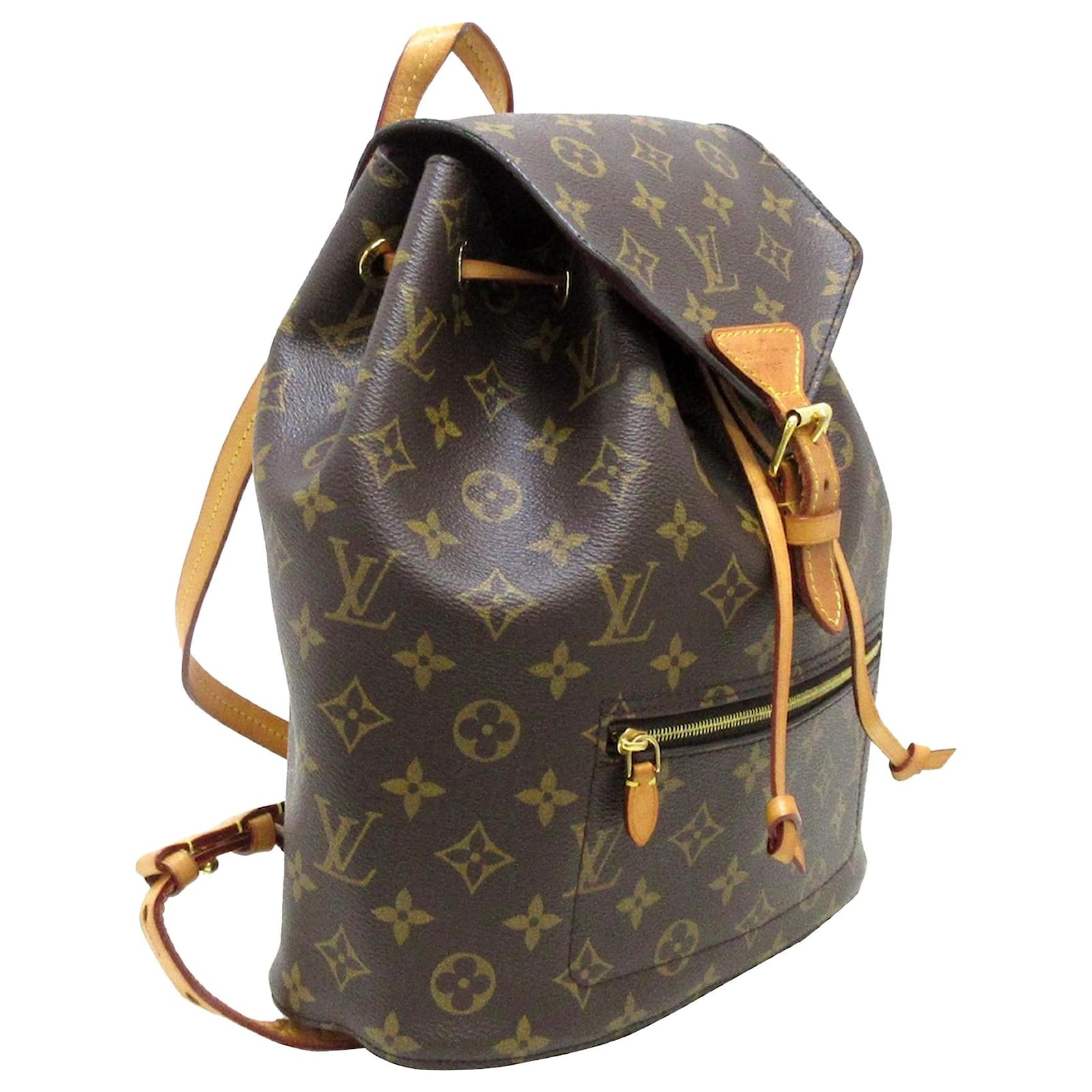 Louis Vuitton Brown Monogram Montsouris NM Cloth ref.881260 - Joli Closet