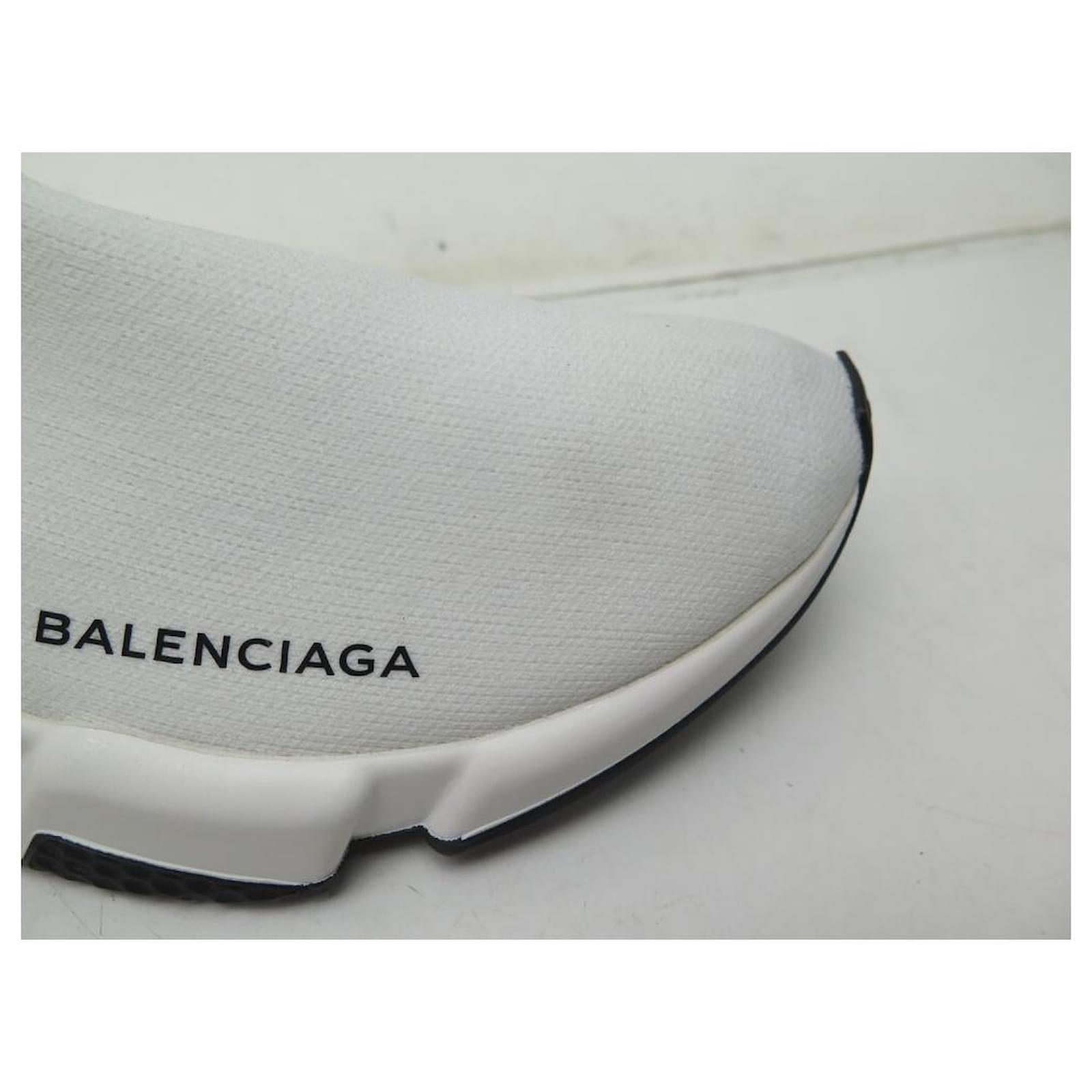 NEW BALENCIAGA SPEED TRAINER WHITE SHOES 41 494371 SNEAKERS SHOES Cloth  ref.881516 - Joli Closet