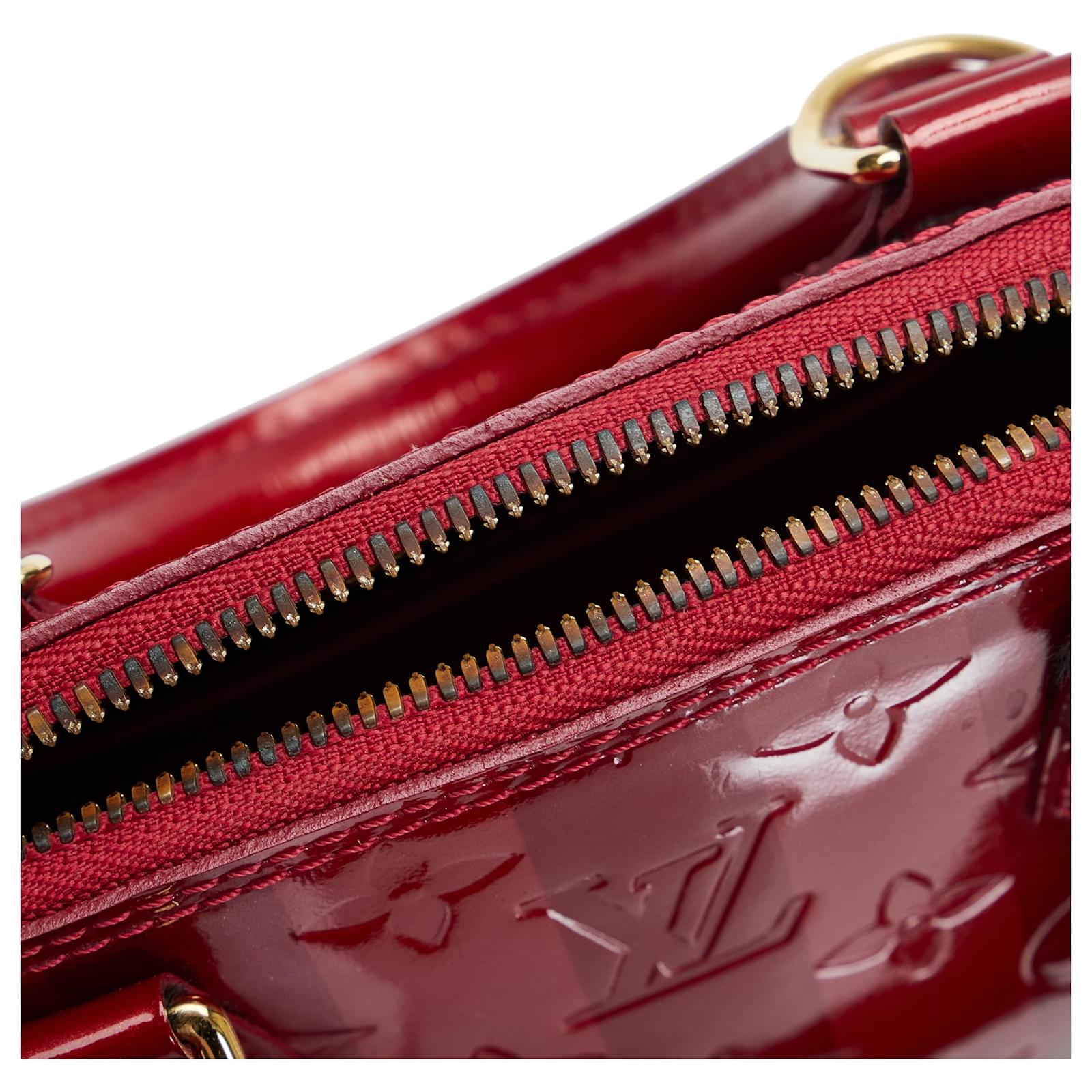 Louis Vuitton Red Vernis Rayures Alma BB Leather Patent leather ref.771905  - Joli Closet