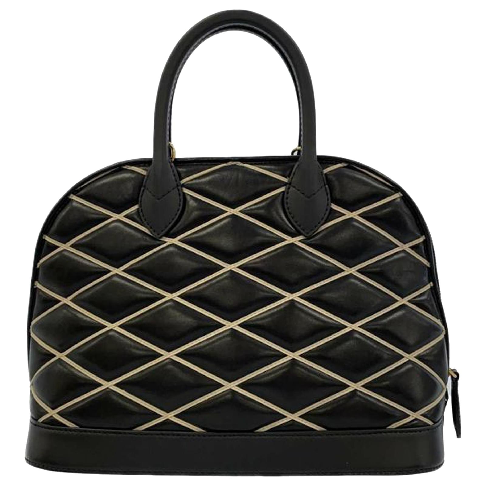 Louis Vuitton Malletage Alma Pm Quilted Black Satchel Runway Limited  Edition