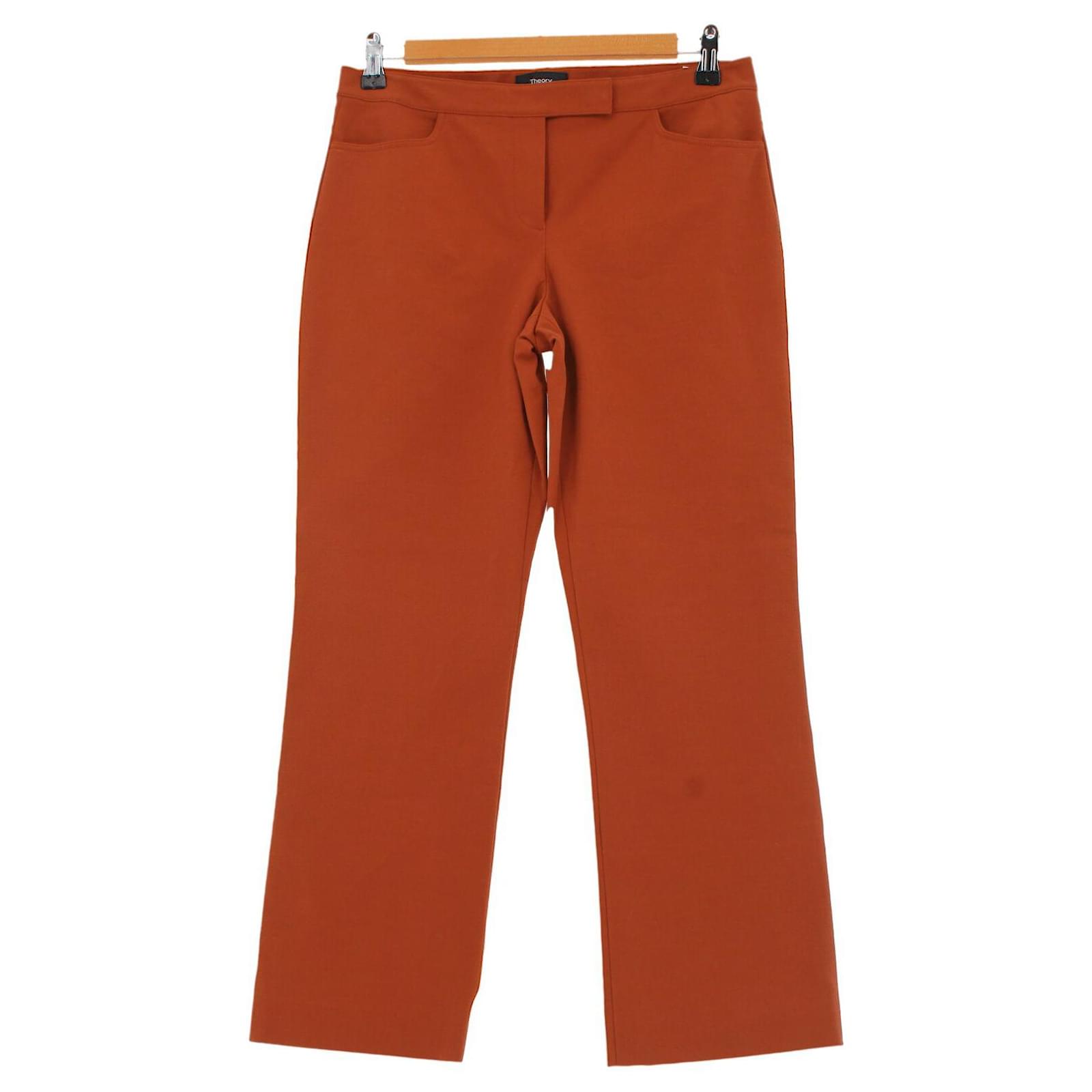 Theory short pants 38 Orange Cotton ref.882814 - Joli Closet