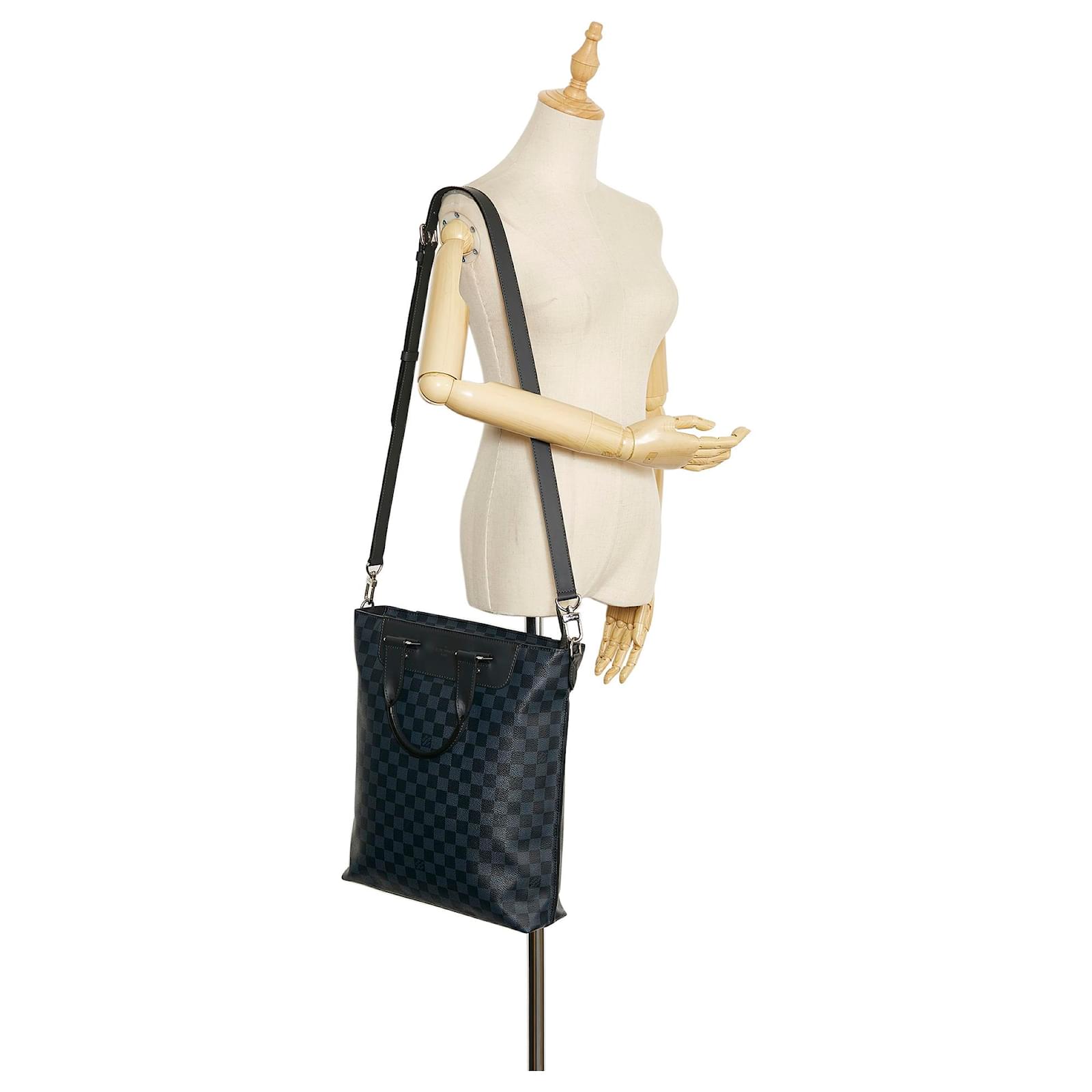 Cabas Jour Damier Cobalt Canvas Bag – Poshbag Boutique