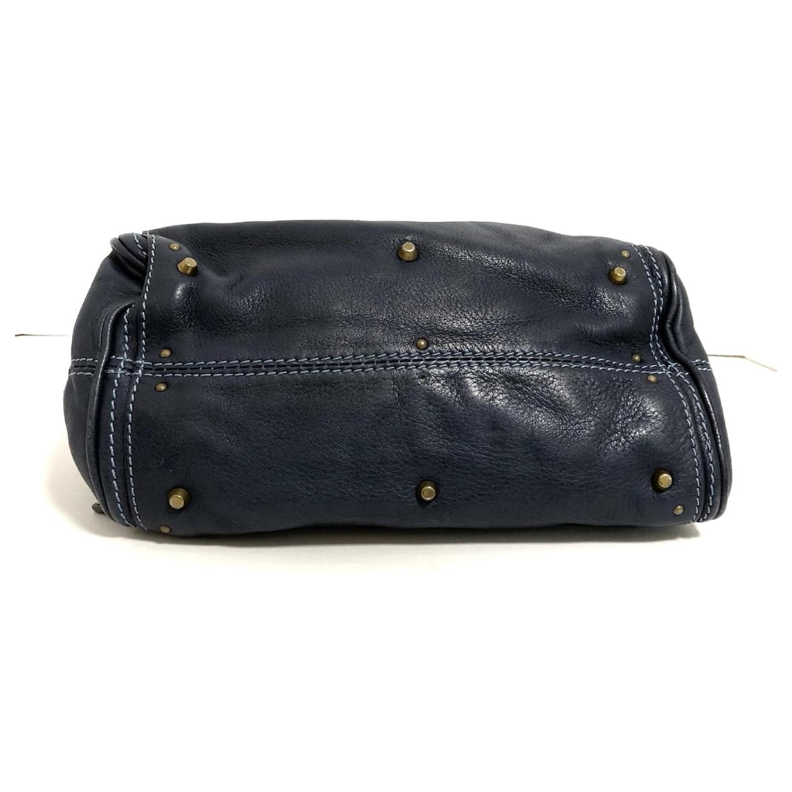 CHLOÉ PADDINGTON Navy blue Leather ref.884560 - Joli Closet