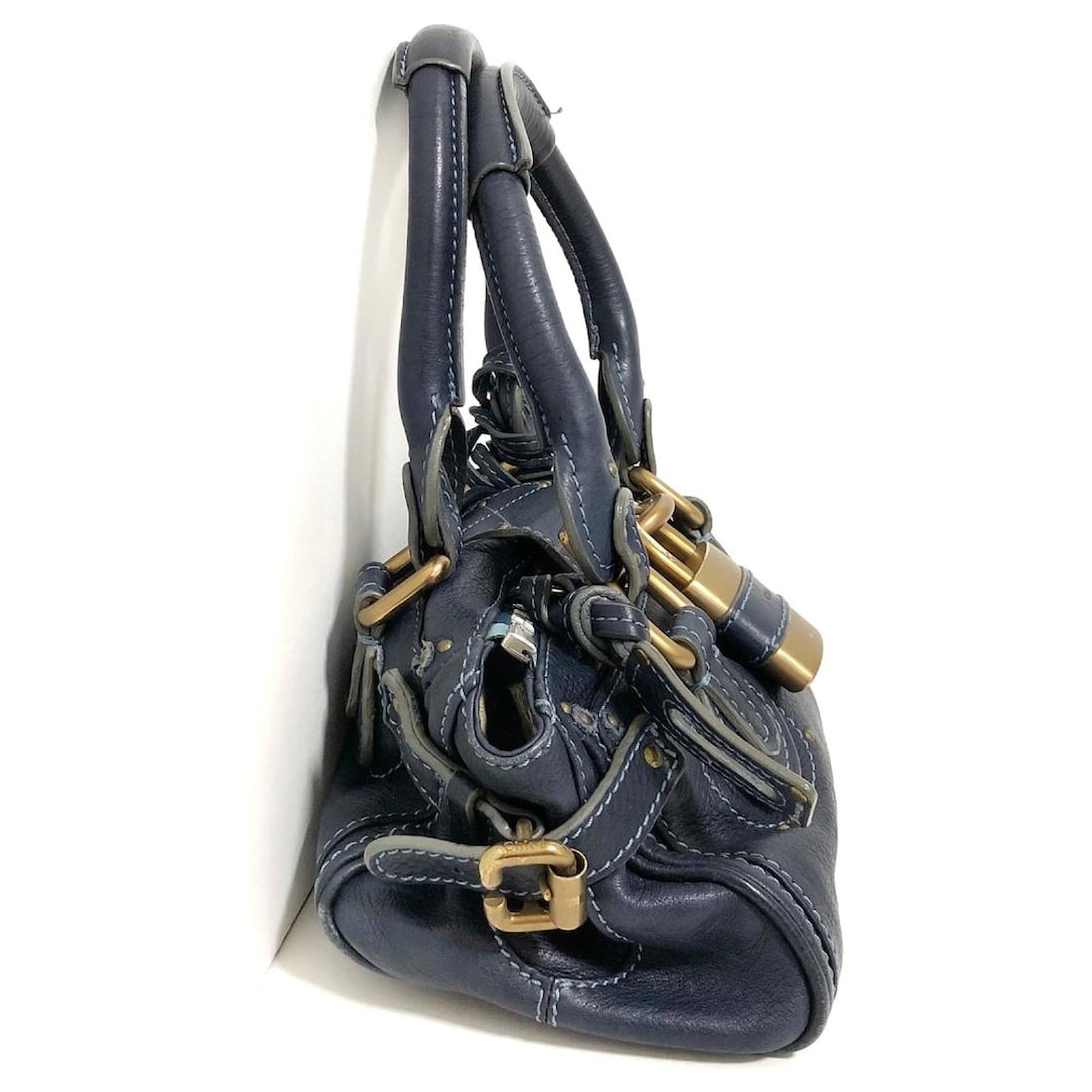 CHLOÉ PADDINGTON Navy blue Leather ref.884560 - Joli Closet