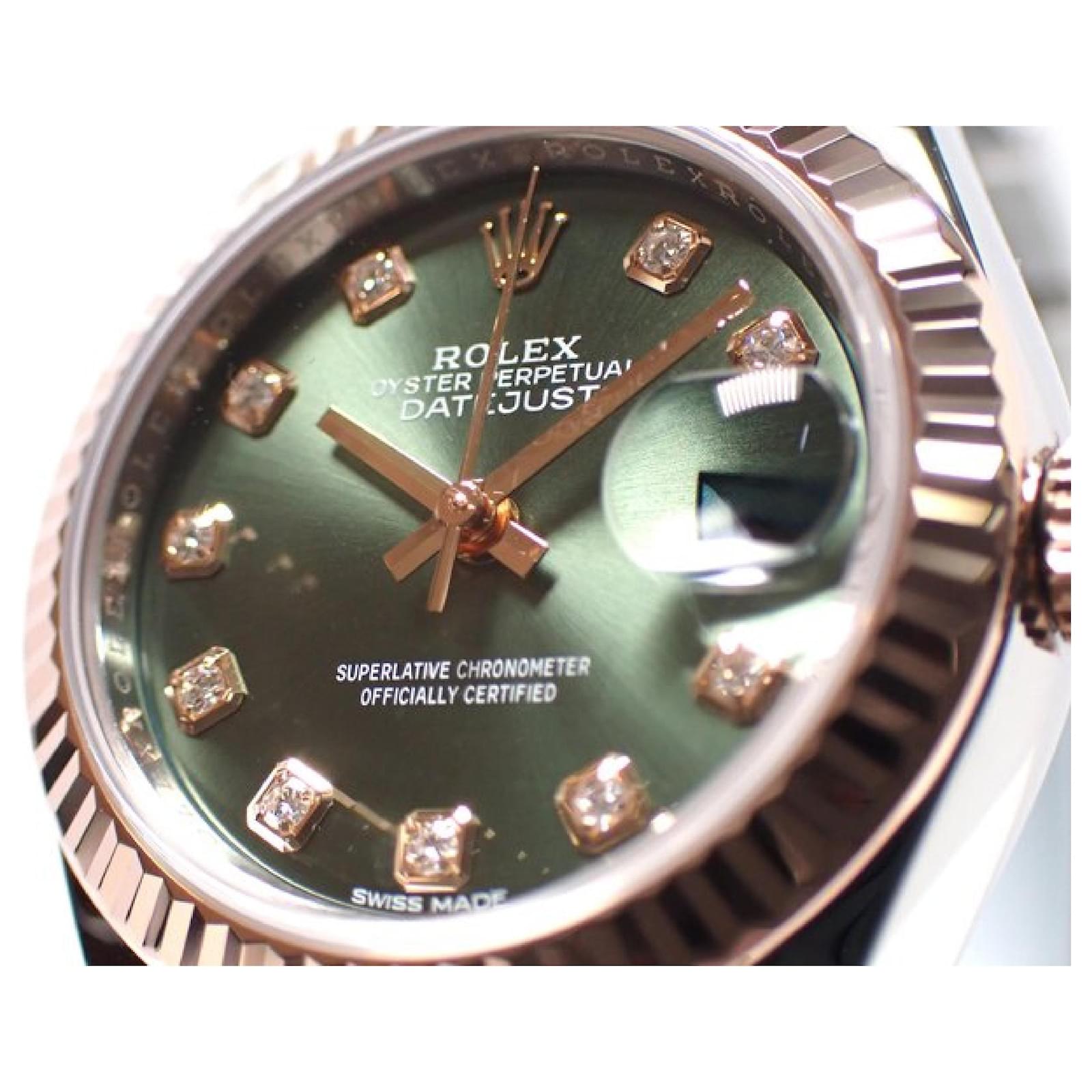 Rolex Datejust28 Combinaison PG femme vert olive 10P diamant