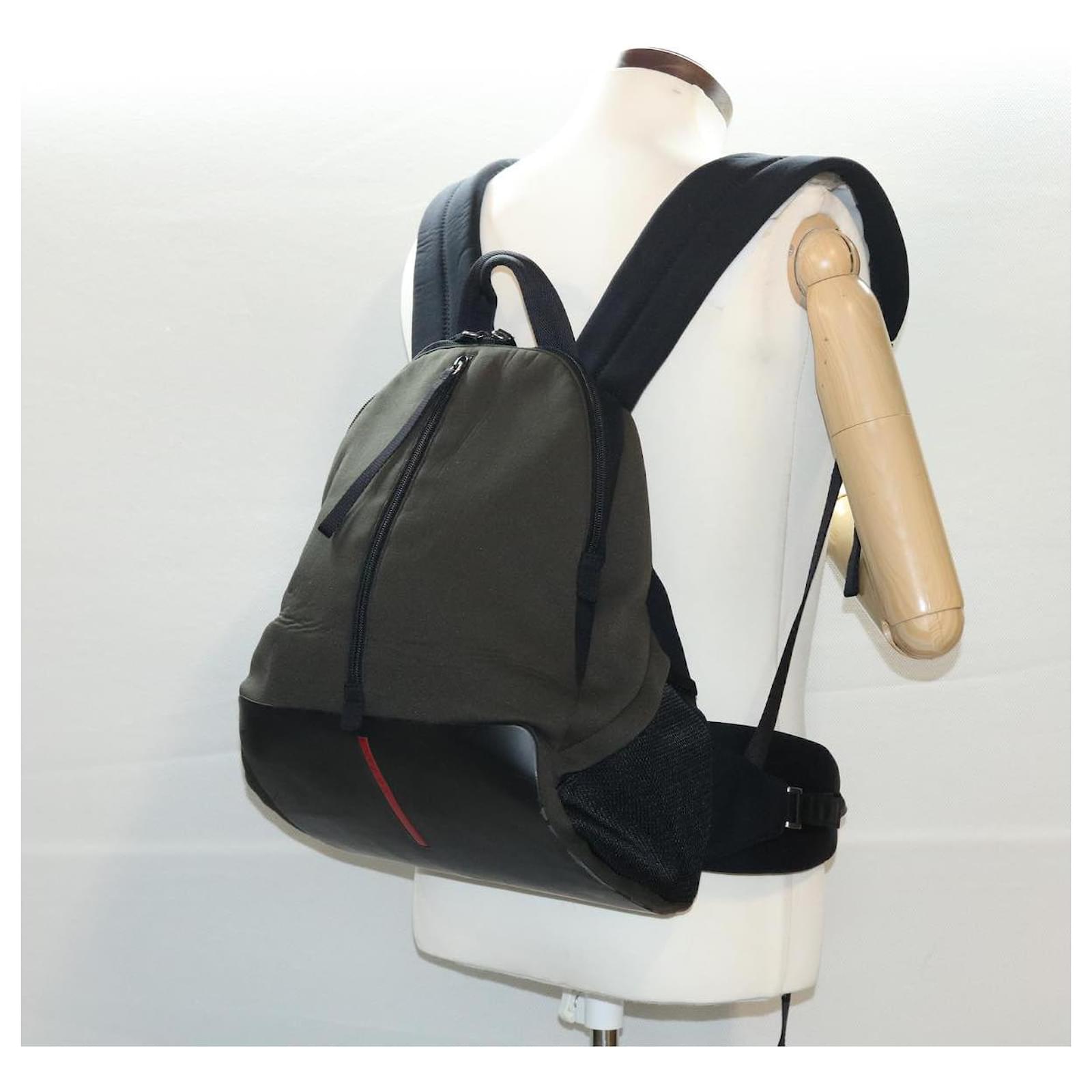 PRADA PRADA Sports Backpack Nylon Black Auth 40166 ref.886170