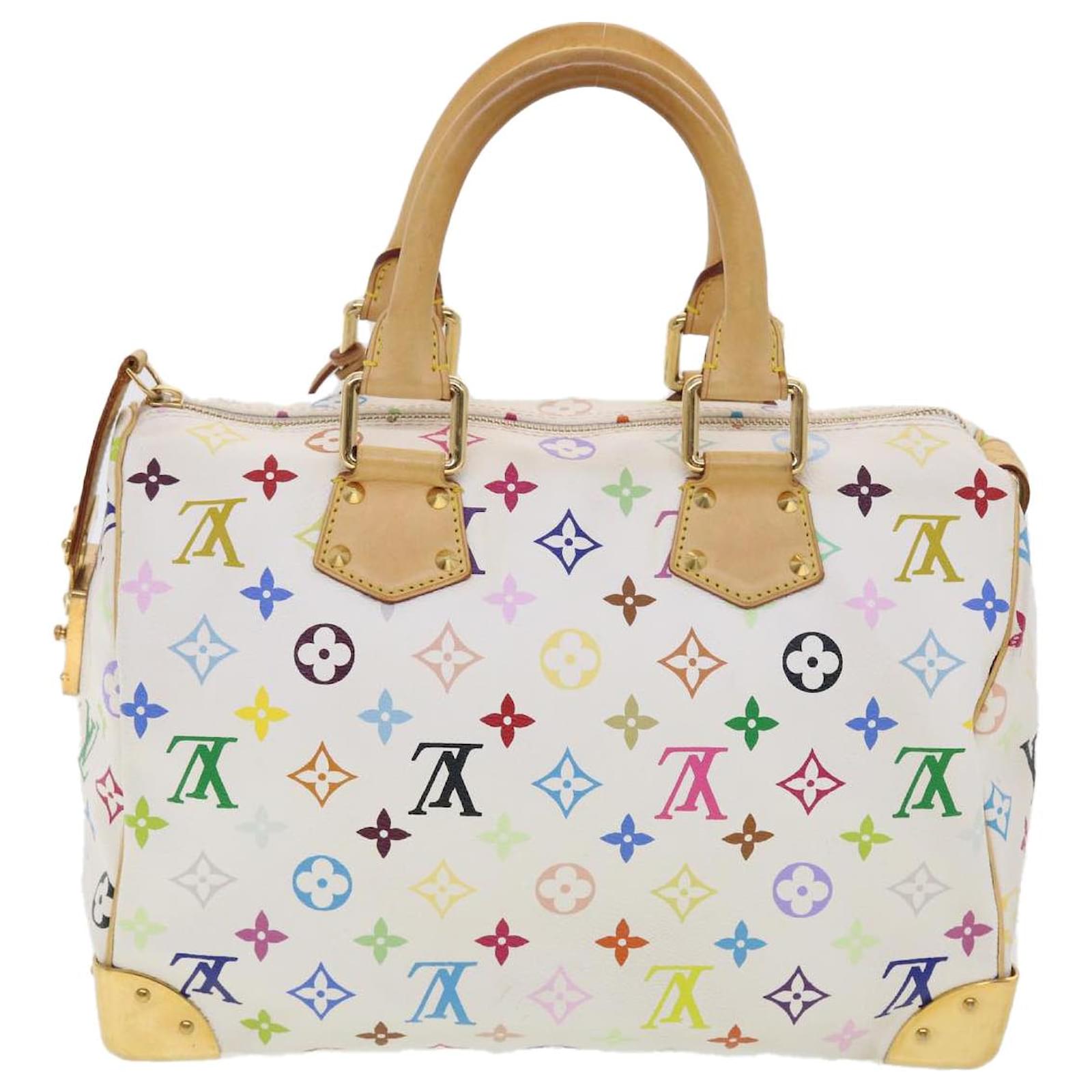 LOUIS VUITTON Monogram Multicolor Speedy 30 Hand Bag White M92643 LV Auth  39979a ref.886239 - Joli Closet