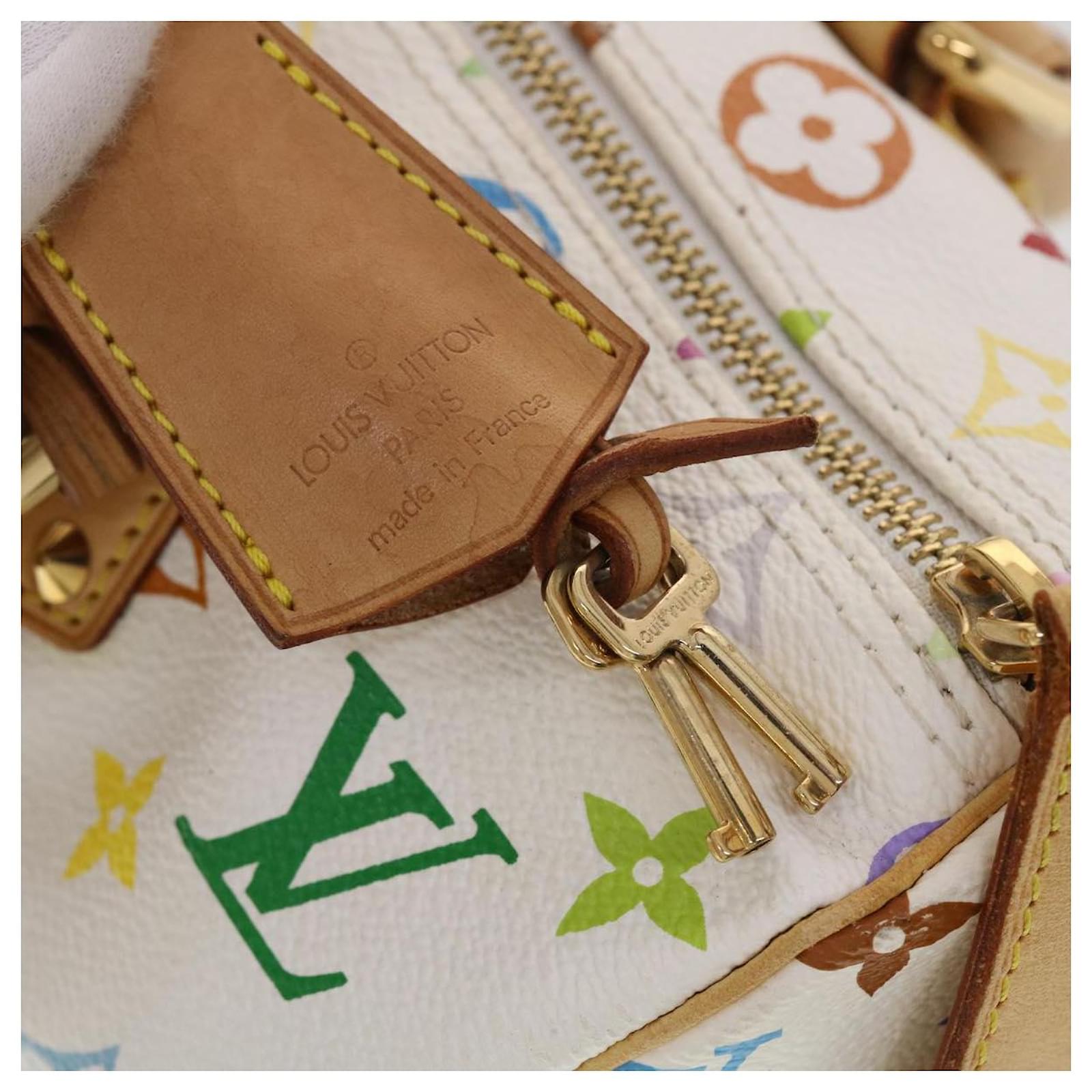 LOUIS VUITTON Monogram Multicolor Speedy 30 Hand Bag White M92643 LV Auth  39979a ref.886239 - Joli Closet