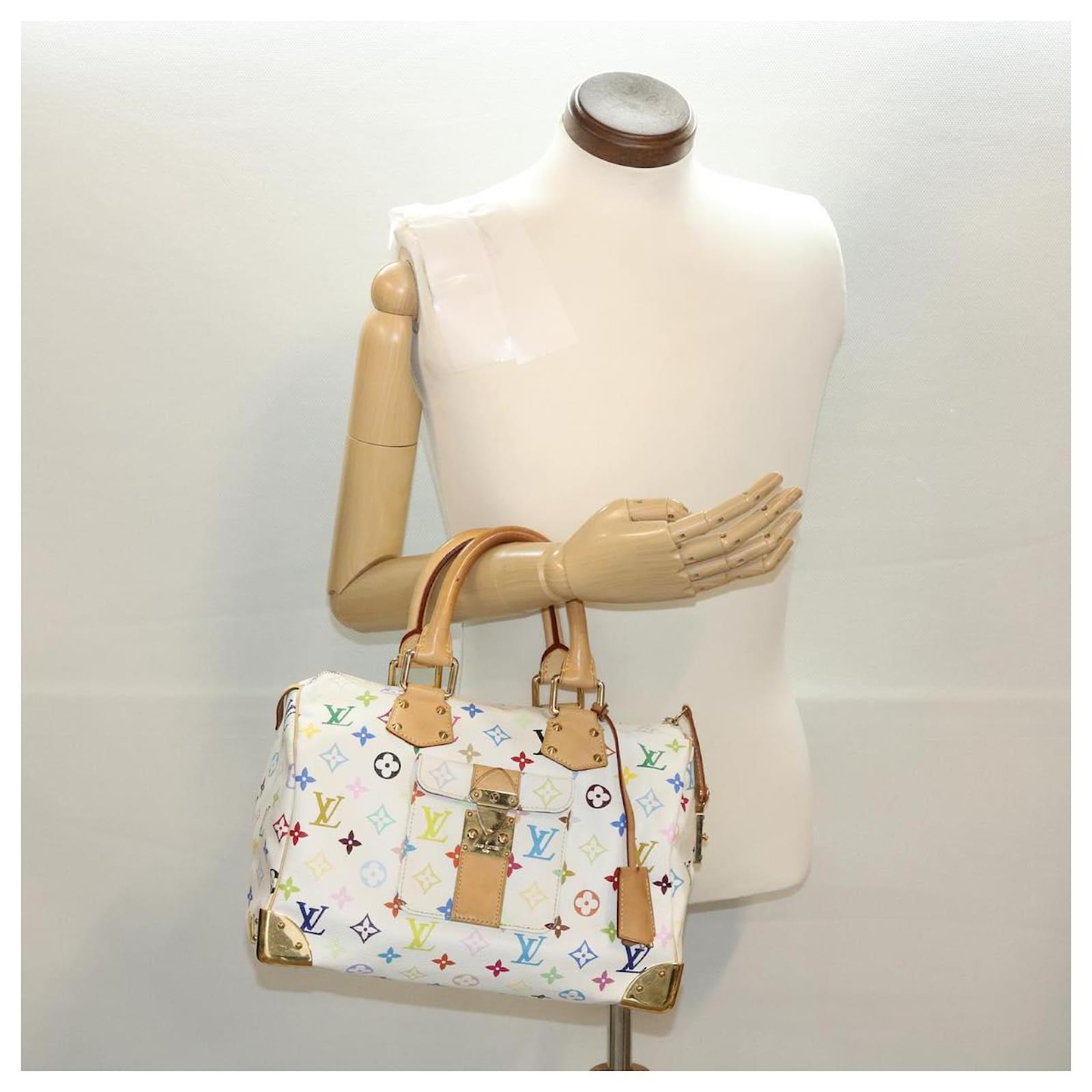 LOUIS VUITTON Monogram Multicolor Speedy 30 Hand Bag White M92643 LV Auth  39979a ref.886239 - Joli Closet