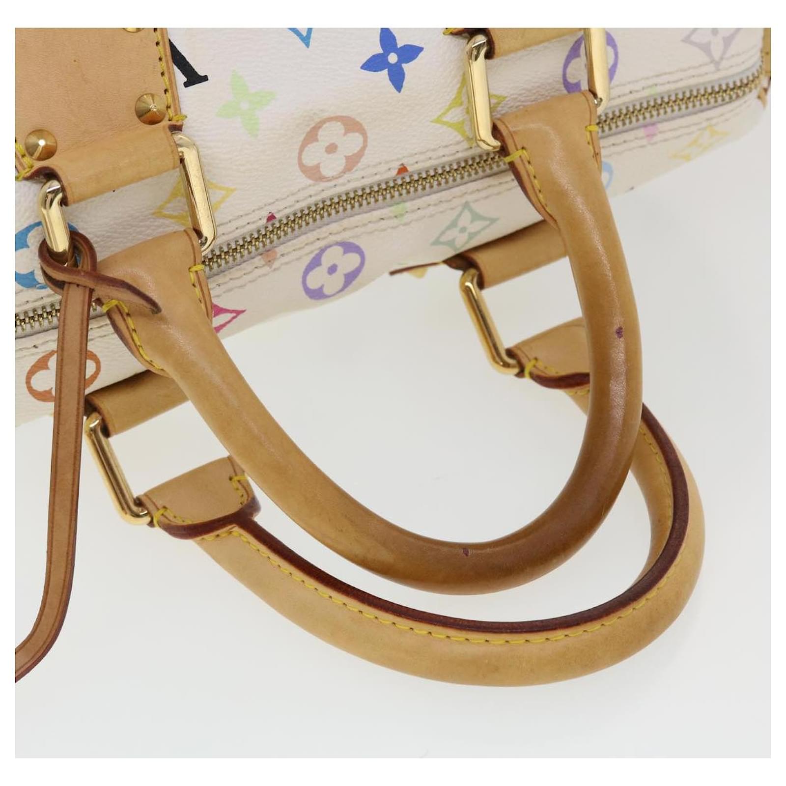 LOUIS VUITTON Monogram Multicolor Speedy 30 Hand Bag White M92643 LV Auth  39979a ref.886239 - Joli Closet