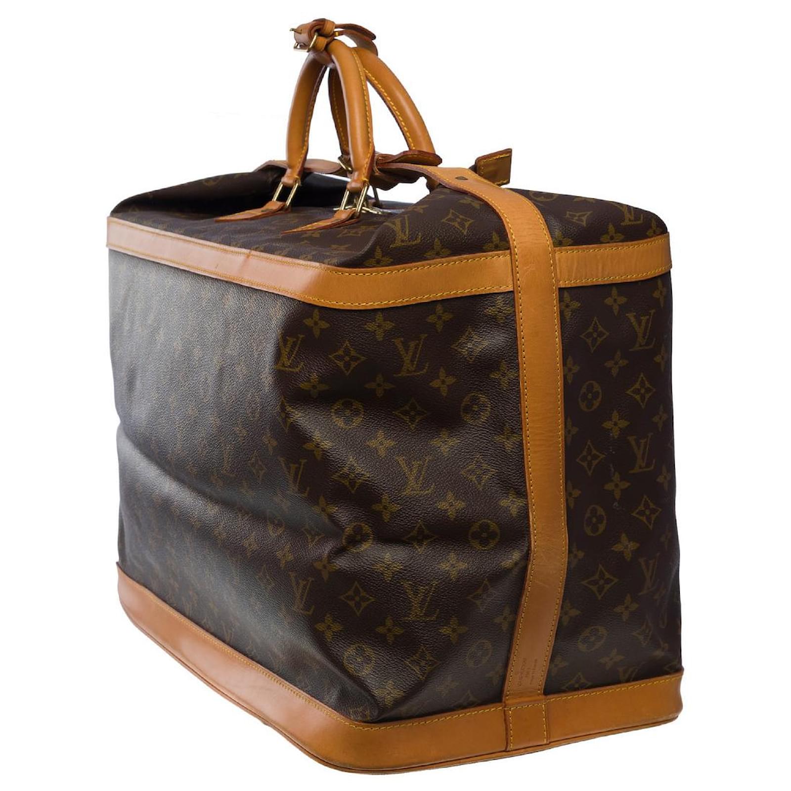 Louis Vuitton Cruiser 50 travel bag in brown monogram canvas and natural  leather