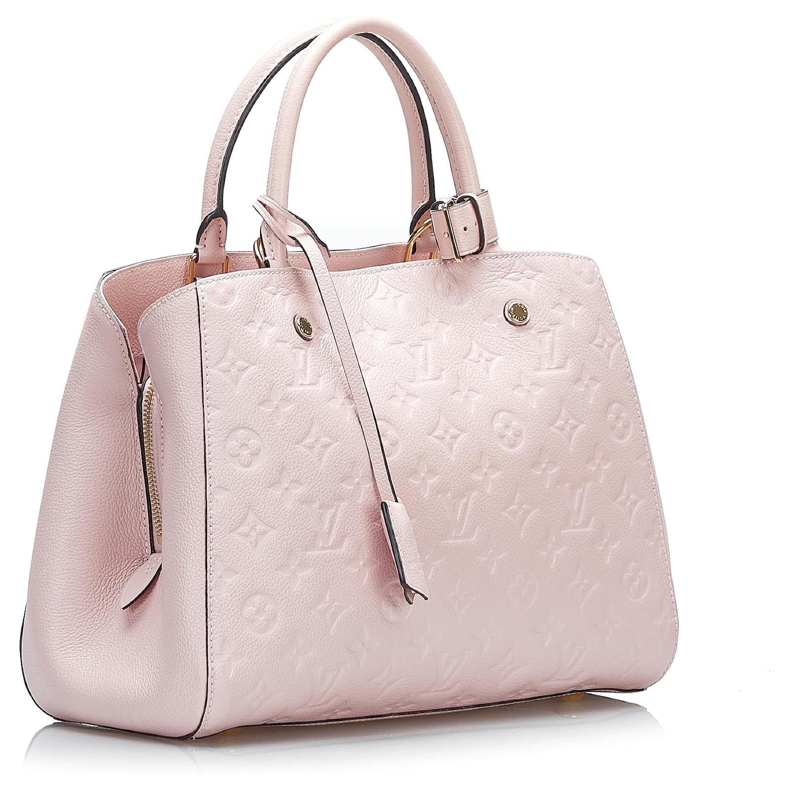 Louis Vuitton Montaigne Handbag Monogram Empreinte Leather MM Pink 6498618