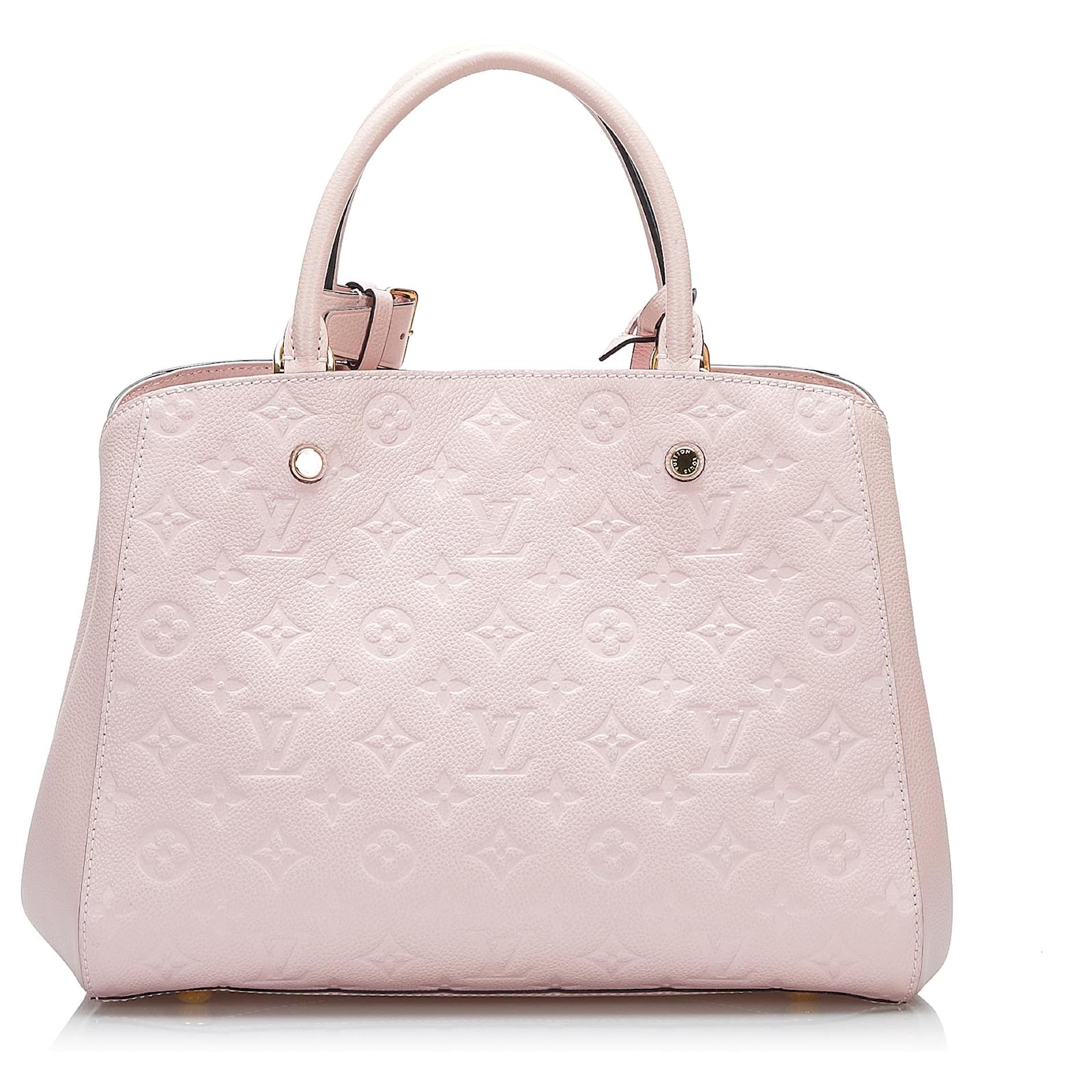 Louis Vuitton Montaigne Handbag Monogram Empreinte Leather MM Pink 6498618