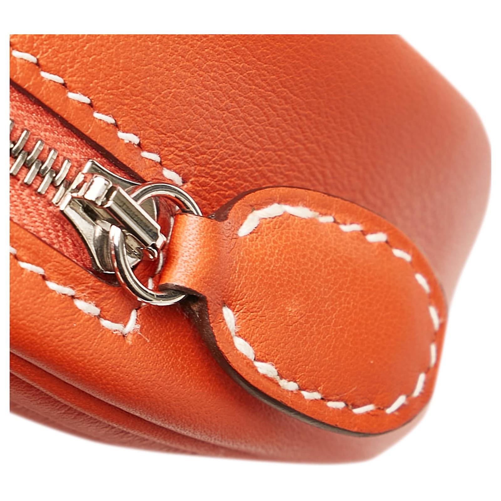 Hermès Hermes Orange In The Loop Verso Leather Belt Bag Pony-style