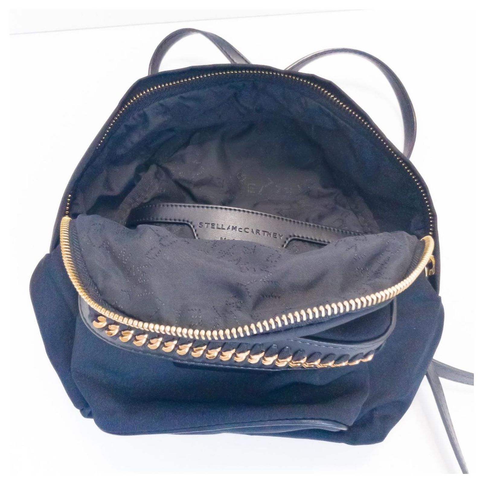 Stella McCartney Blue \'falabella Go\' Satin Backpack Stella Mc Cartney Stella McCartney Falabella logo Go  main image 4