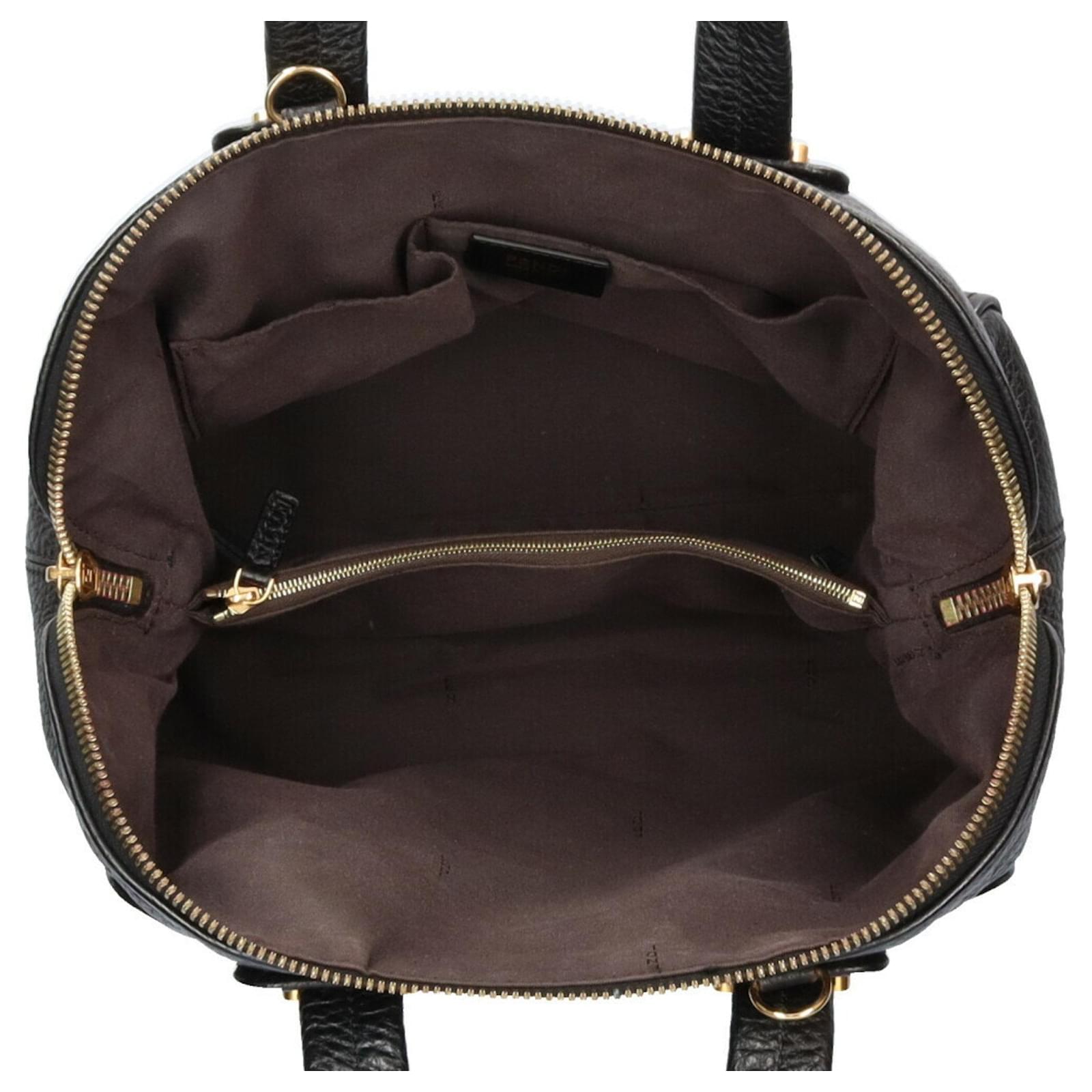 バッグ FENDI chameleon handbag leather black Fendi // Black & Gold Chameleon Leather Bag – VSP Consignment