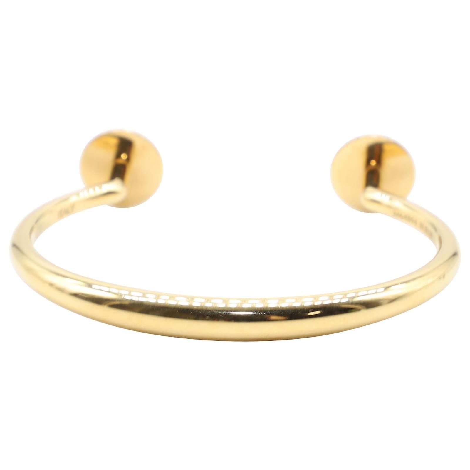 Louis Vuitton Nanogram Cuff Bracelet M00254 Golden Metal ref