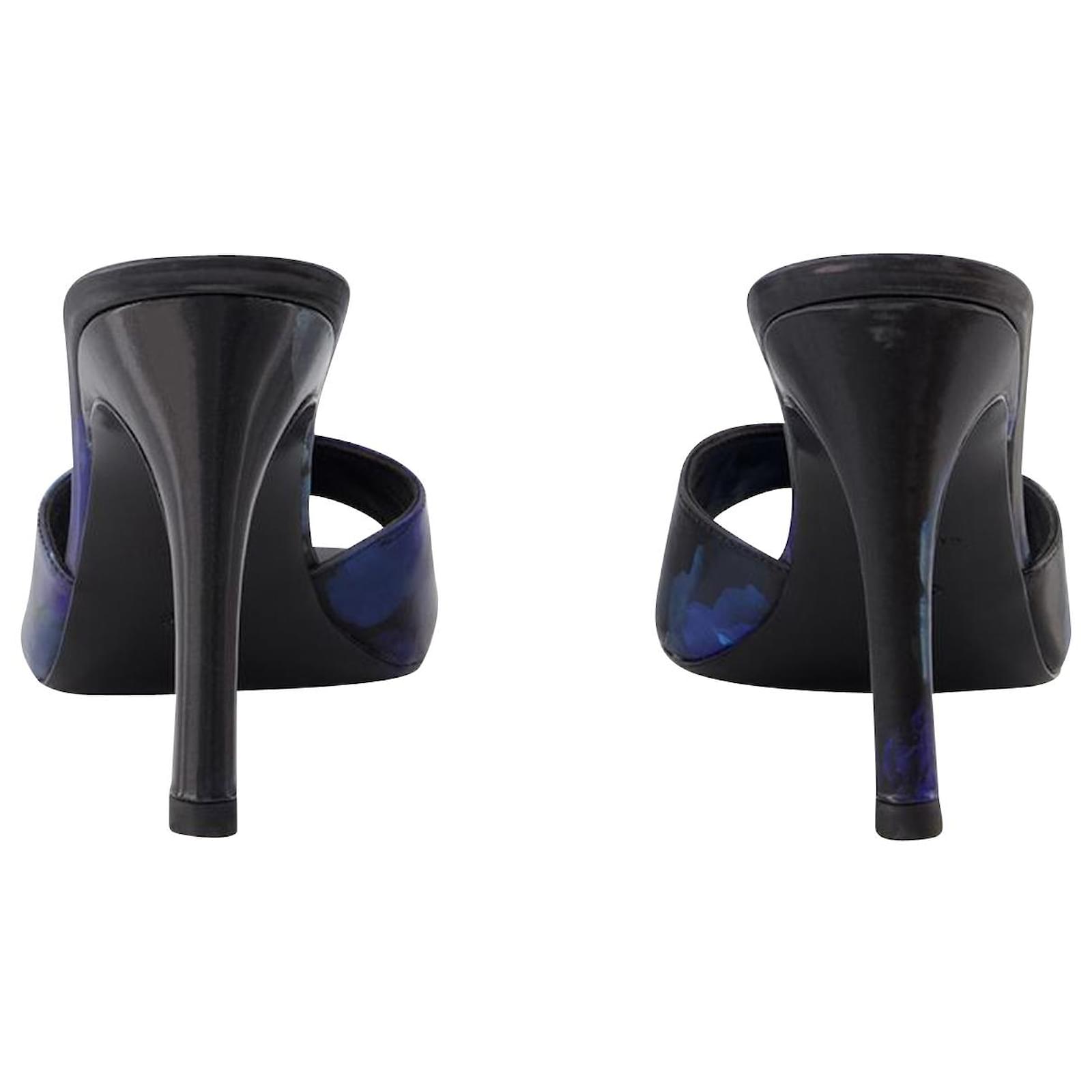 【関税込み】Holographic Logo Mules - Coperni - Blue/Black - Coperni - BLUE AND BLACK HOLOGRAPHIC MULE WITH LOGO – LE