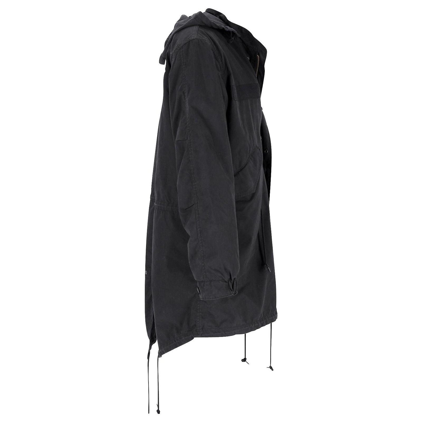 Supreme Justice For All Fishtail Parka in Black Cotton ref 