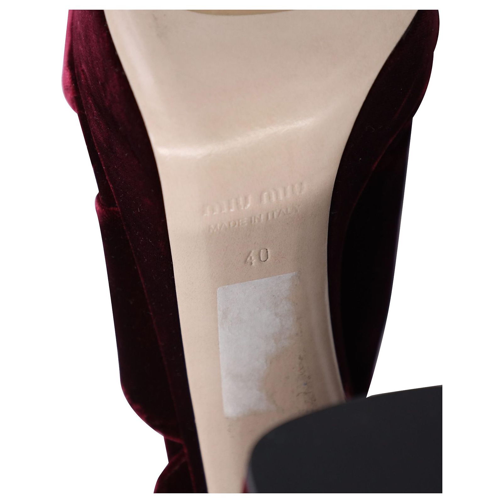 Sandales à Plateforme Miu Miu - Taille 37 - Satin & Velours Rouge/Bleu - Neuf Avec Emballage