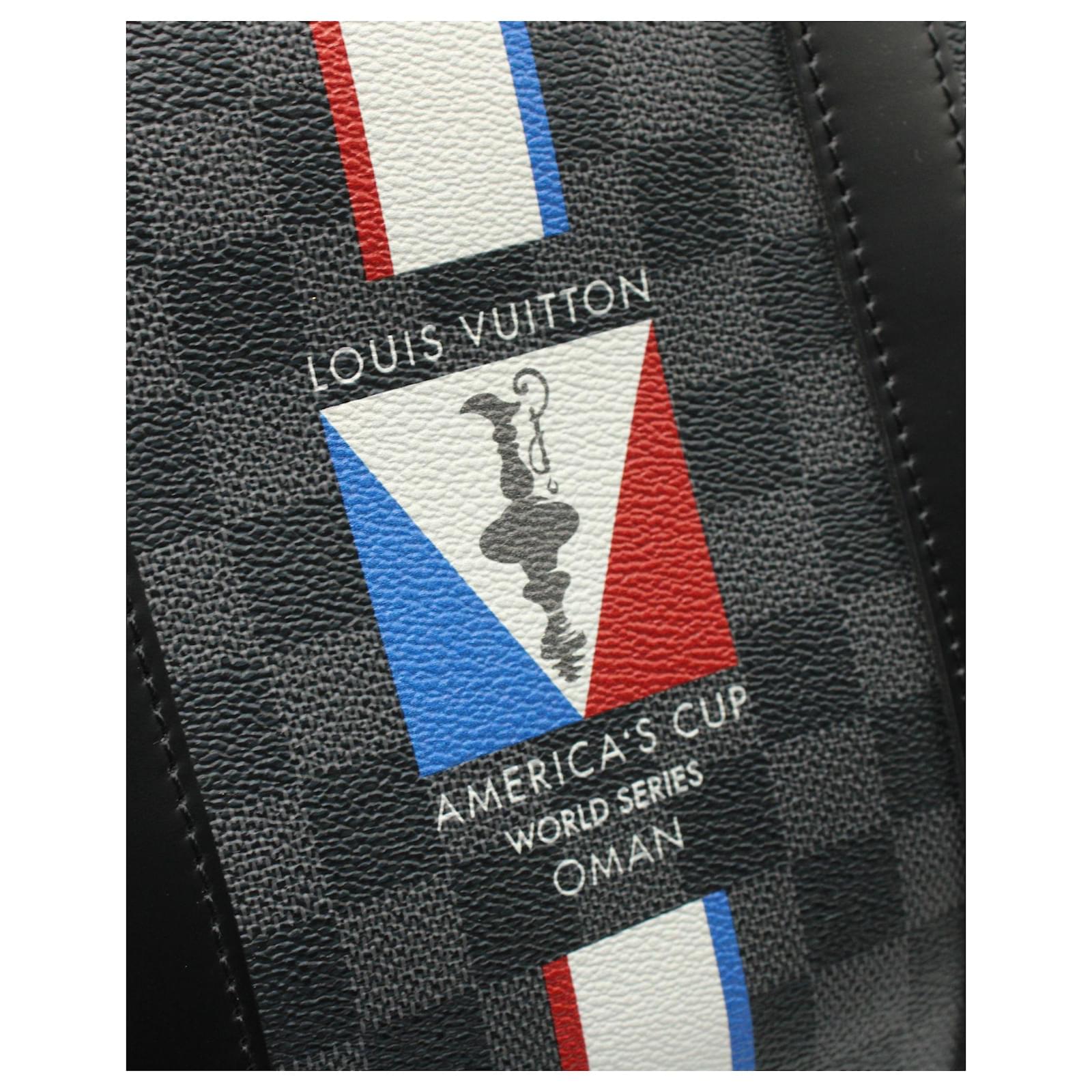 Louis Vuitton Keepall Bandouliere America's Cup World Series Limited  Edition Bag in Damier Graphite Canvas Black Cloth ref.899883 - Joli Closet