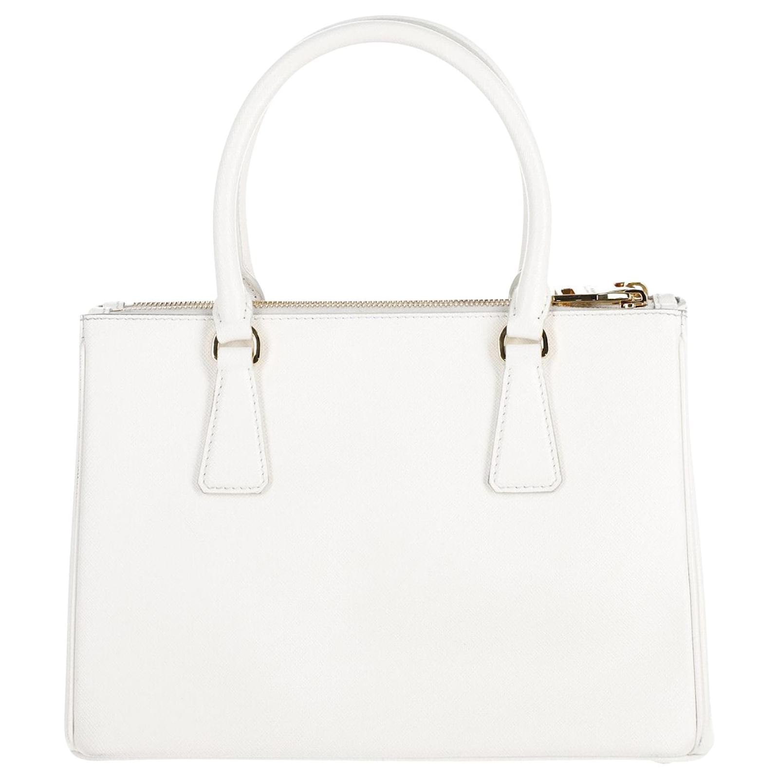 Prada Galleria Handbag in White Saffiano Leather ref.900198 - Joli Closet
