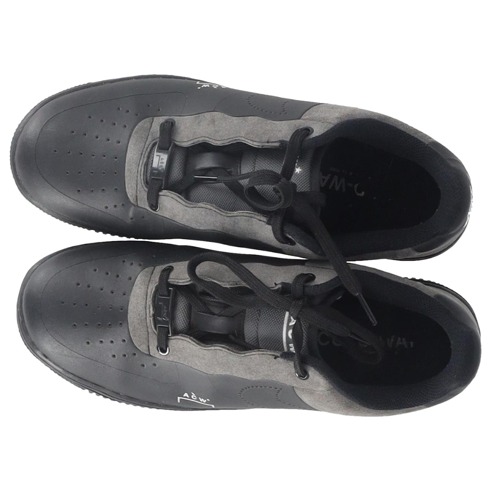 Nike x A-COLD-WALL* Air Force Low-Top Sneakers in Black Leather