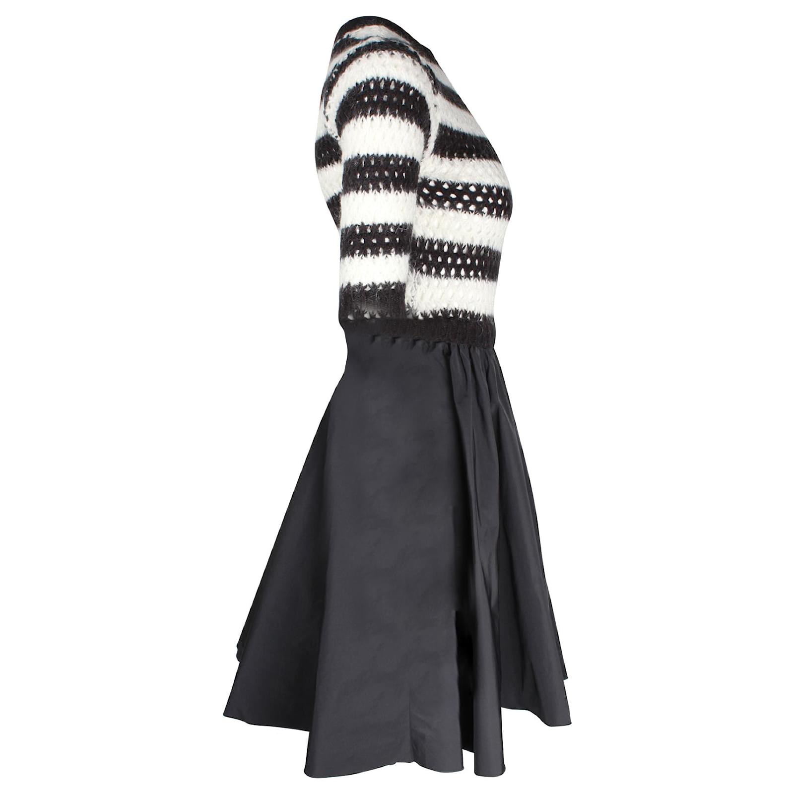 Valentino Striped Dress in Black