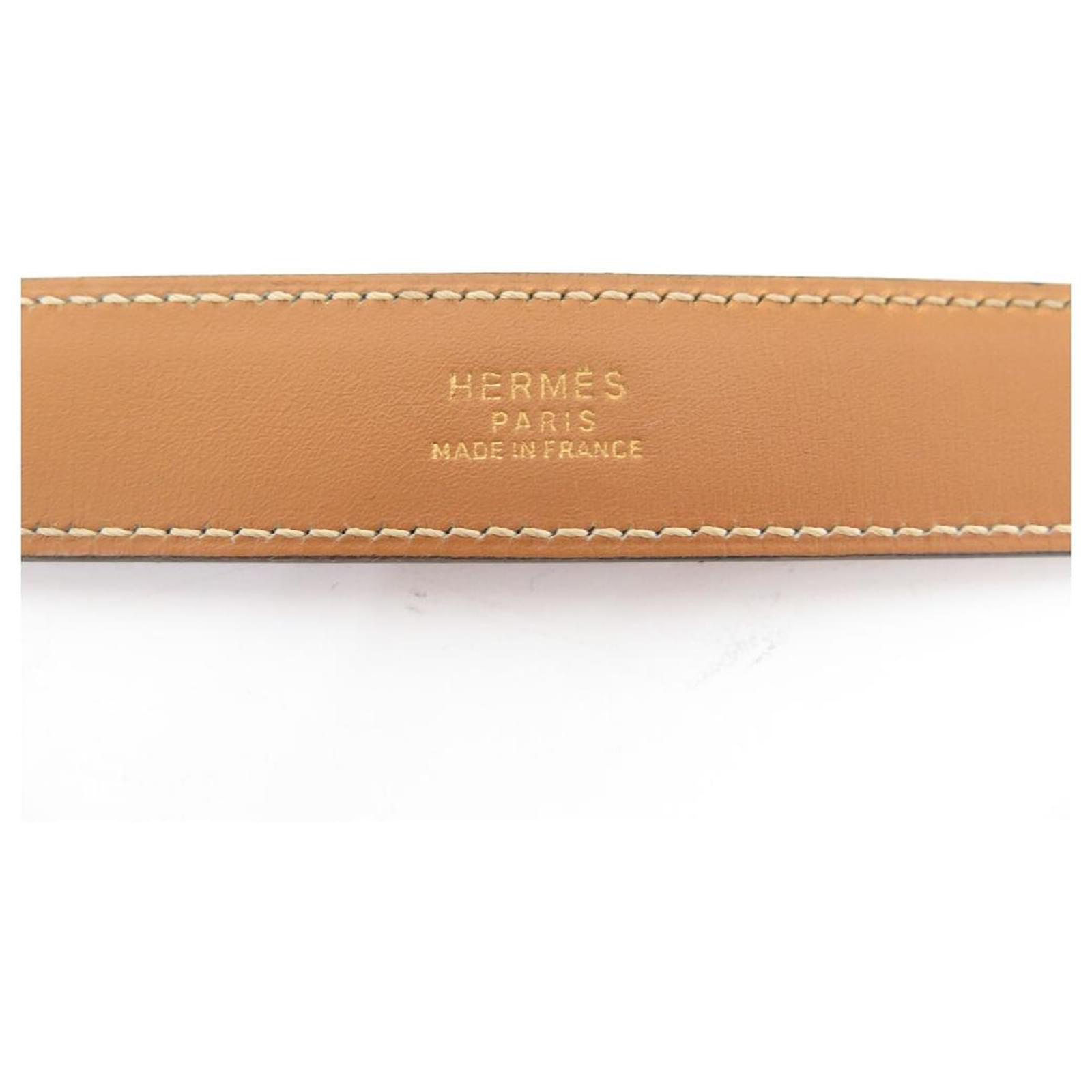 Hermès VINTAGE HERMES ANCHOR CHAIN BELT T70 OSTRICH BELT OSTRICH